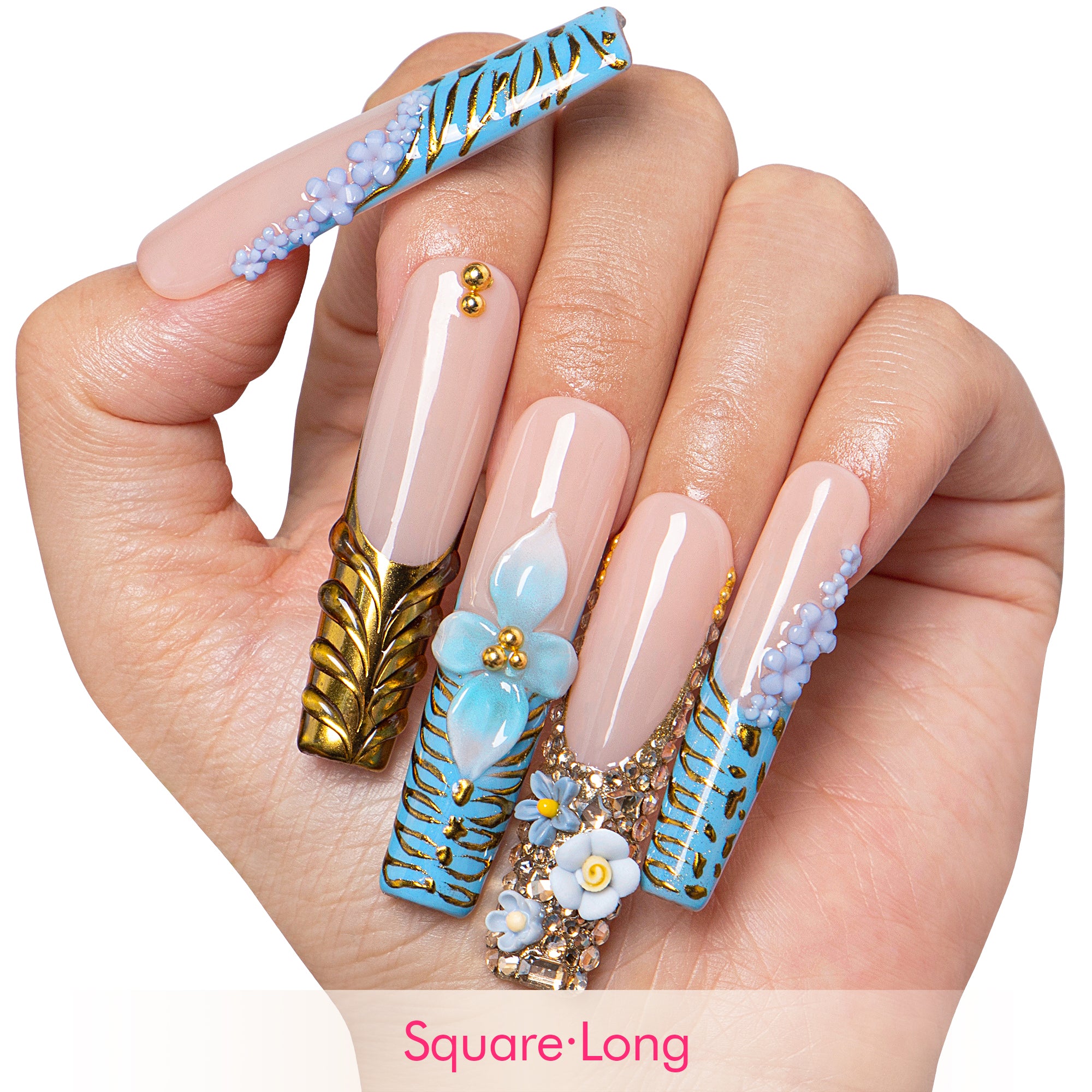 Eterno Azul Handmade Nails H629