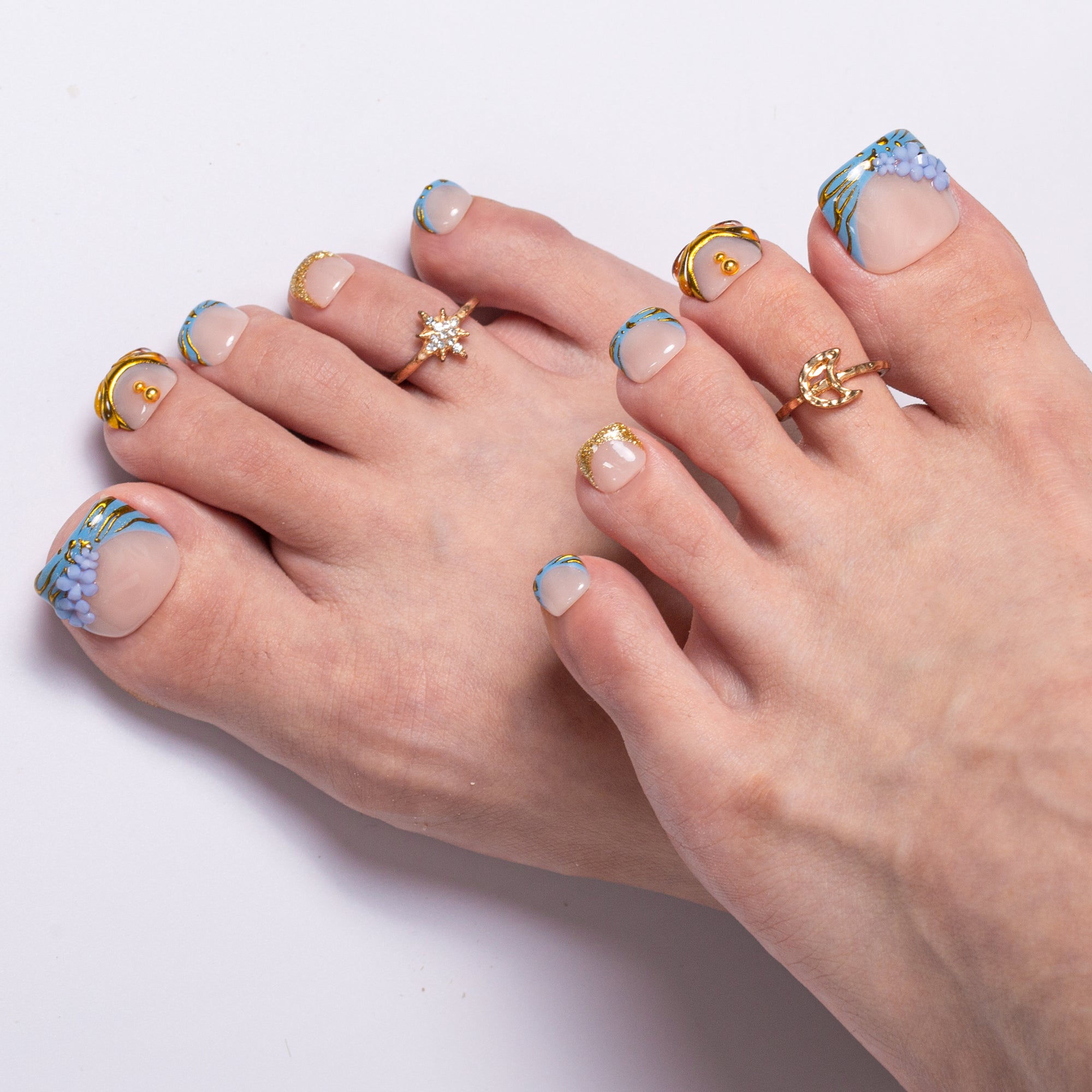 Eterno Azul T629 Toe Nails - 20Pcs Free Size