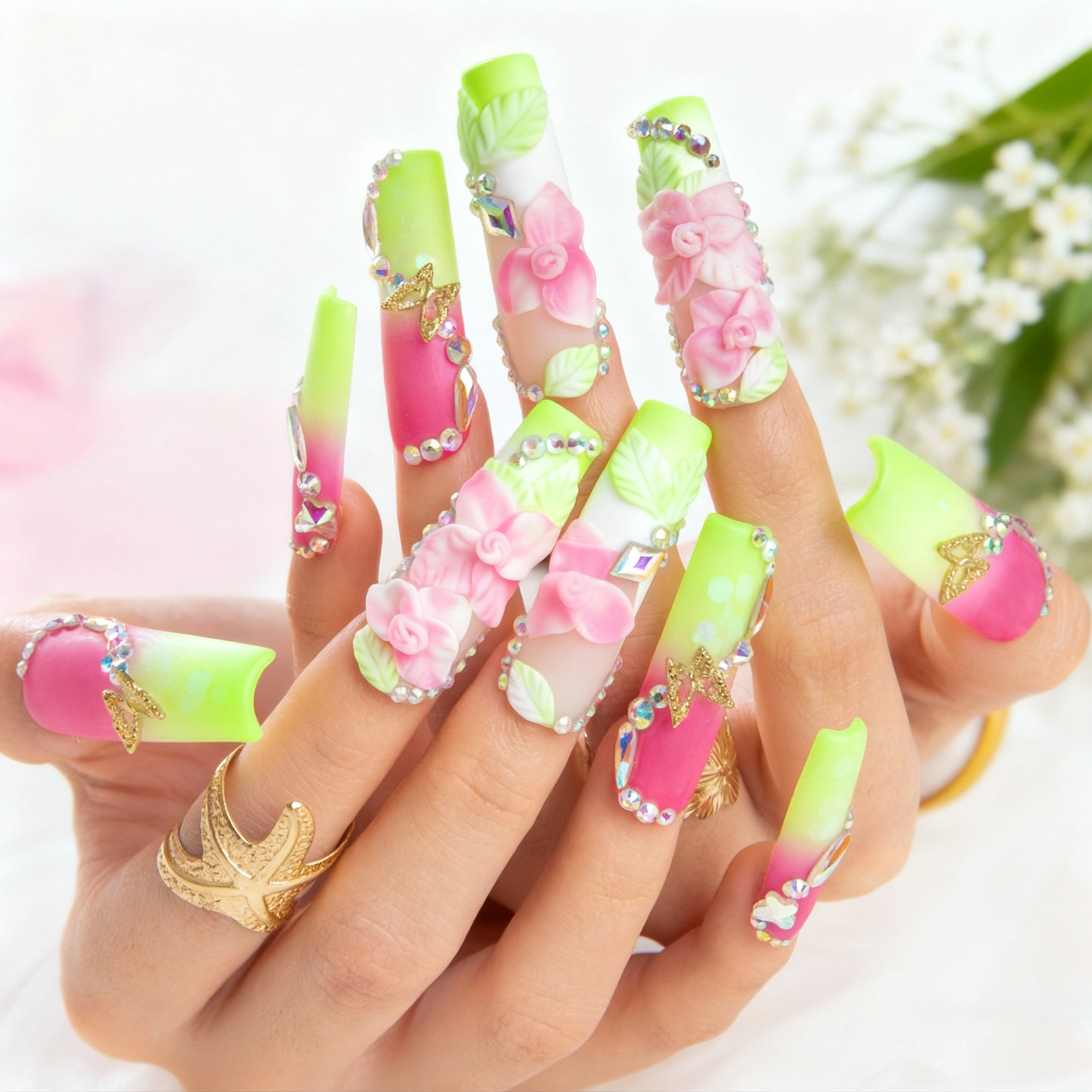 Neon Nectar Handmade Nails H632