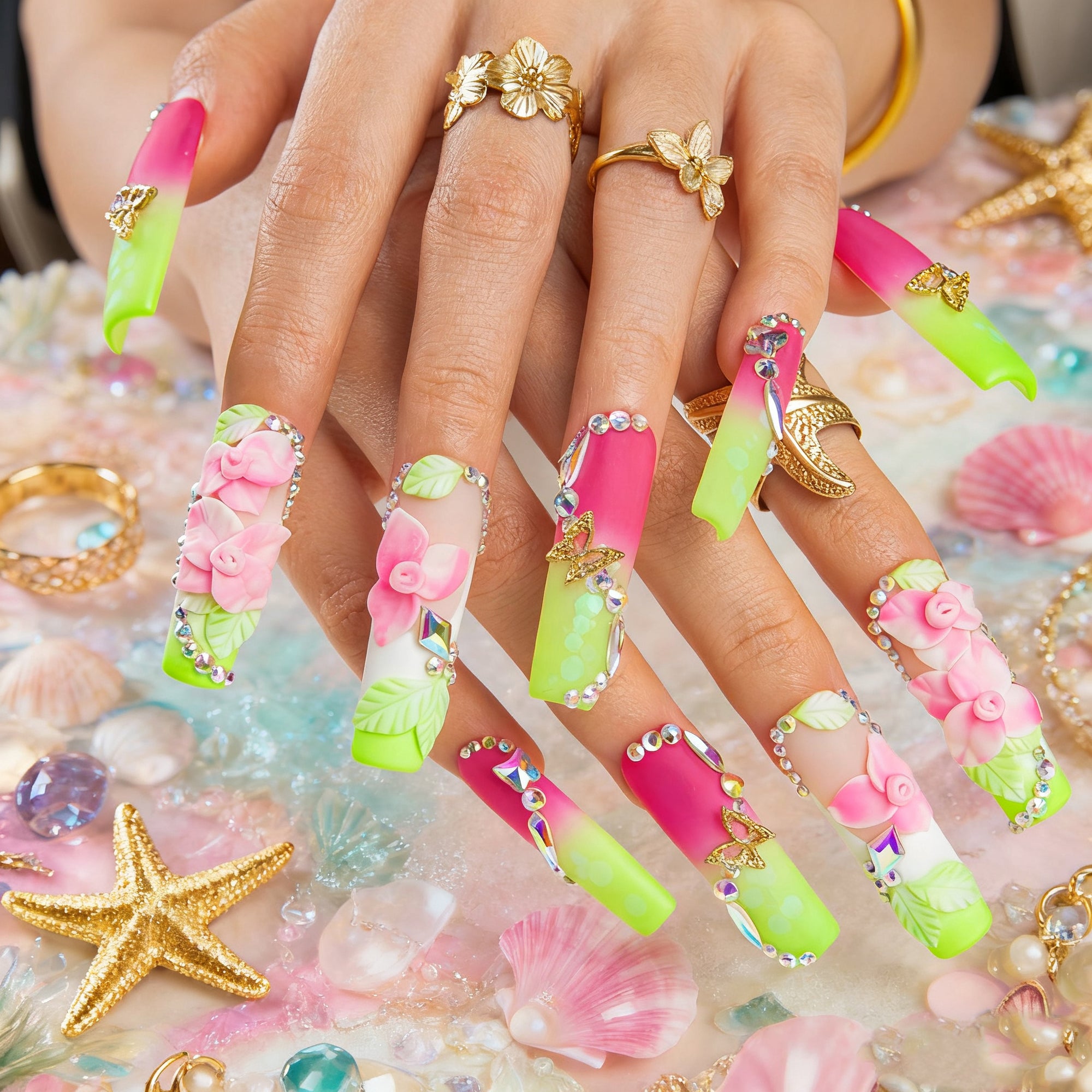 Neon Nectar Handmade Nails H632