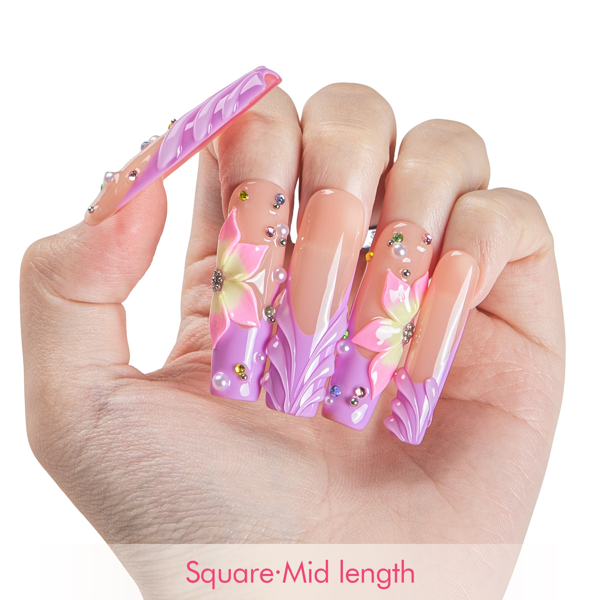 Lilac Lies & Alibis Handmade Nails H634