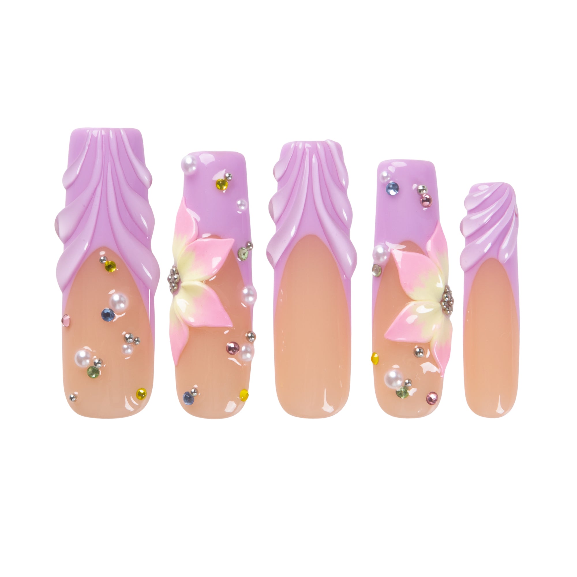 Lilac Lies & Alibis Handmade Nails H634