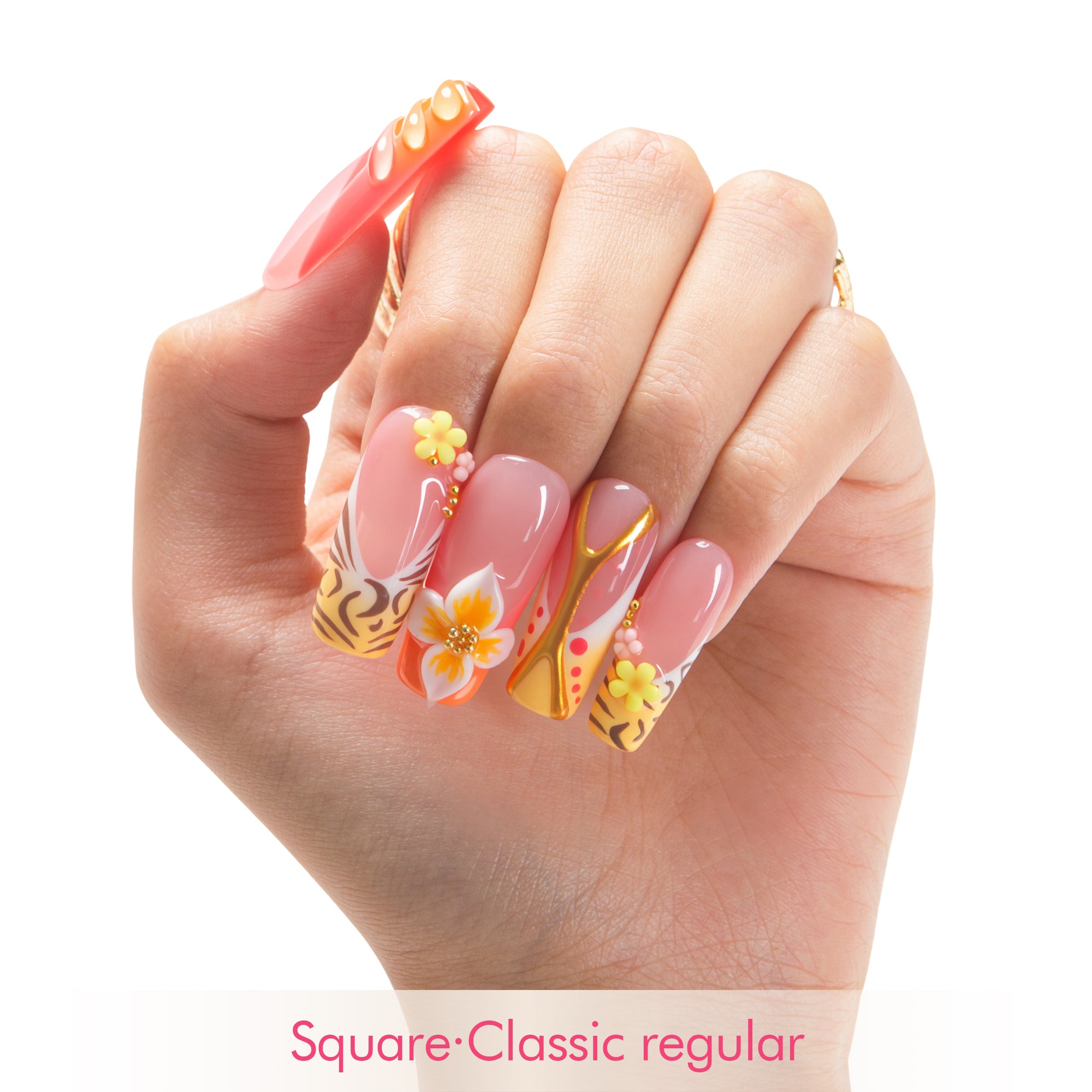 Poolside Drama Handmade Nails H635