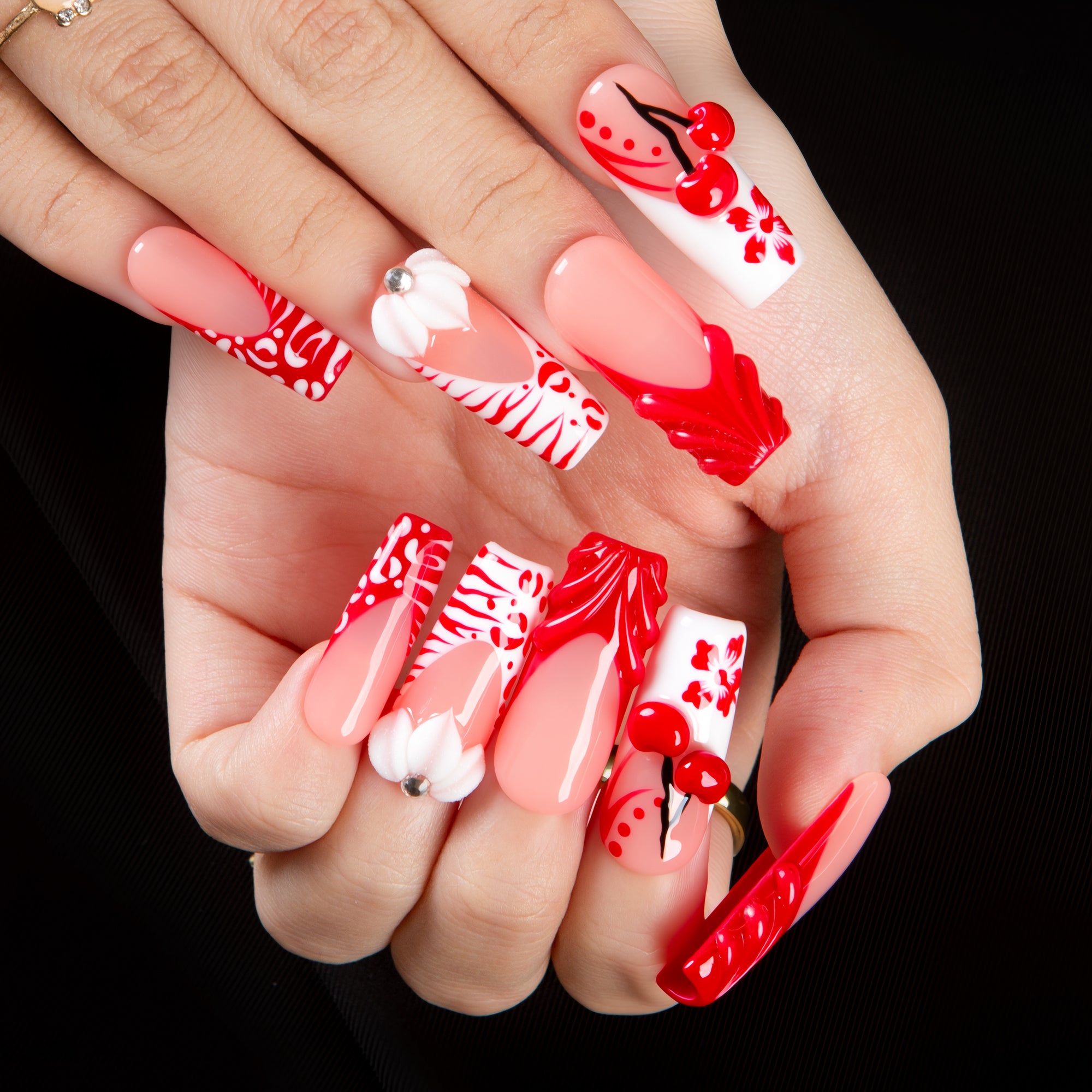Cherry Blossom Handmade Nails H636