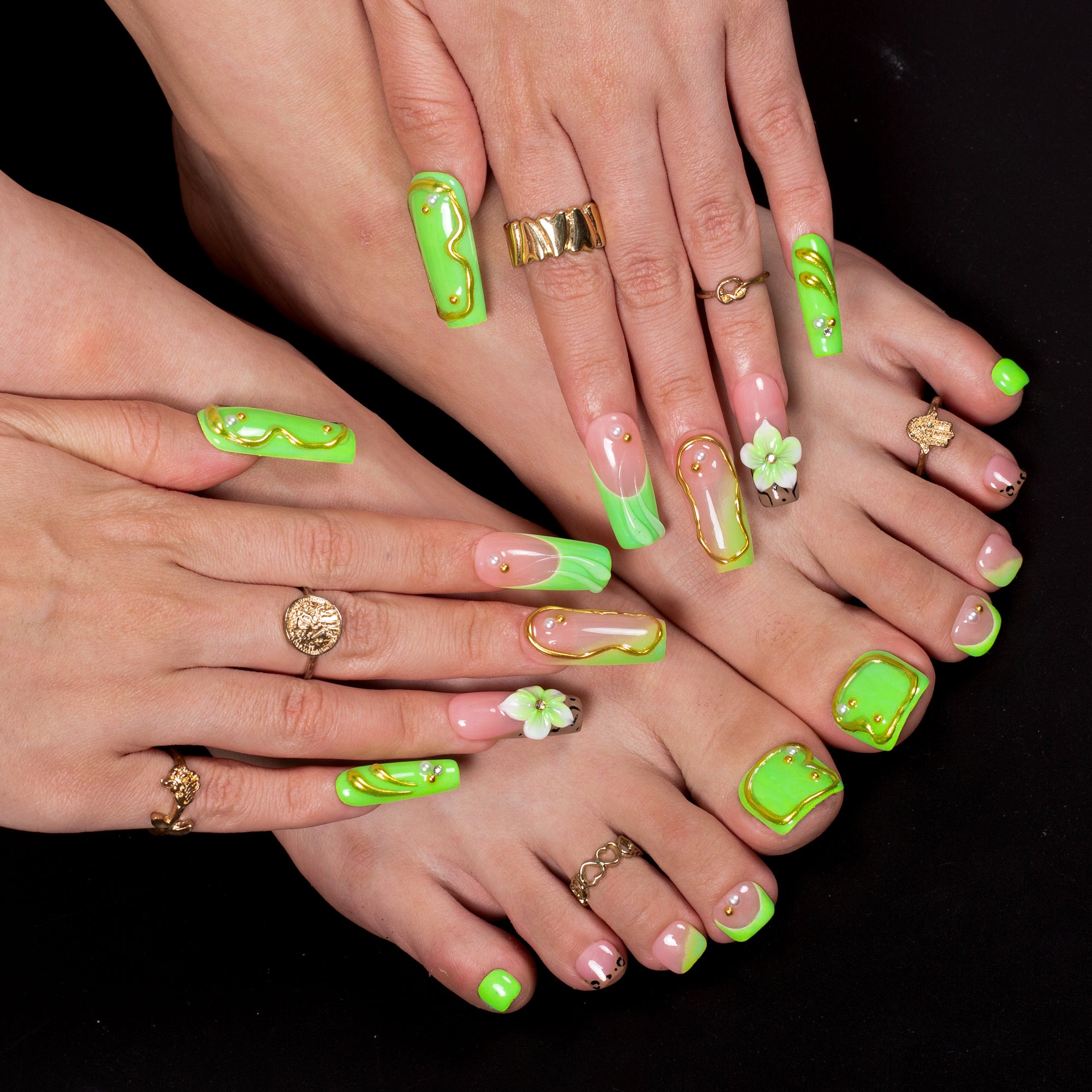 Pretty When I'm Petty Combo Set Handmade Nails H637+T637