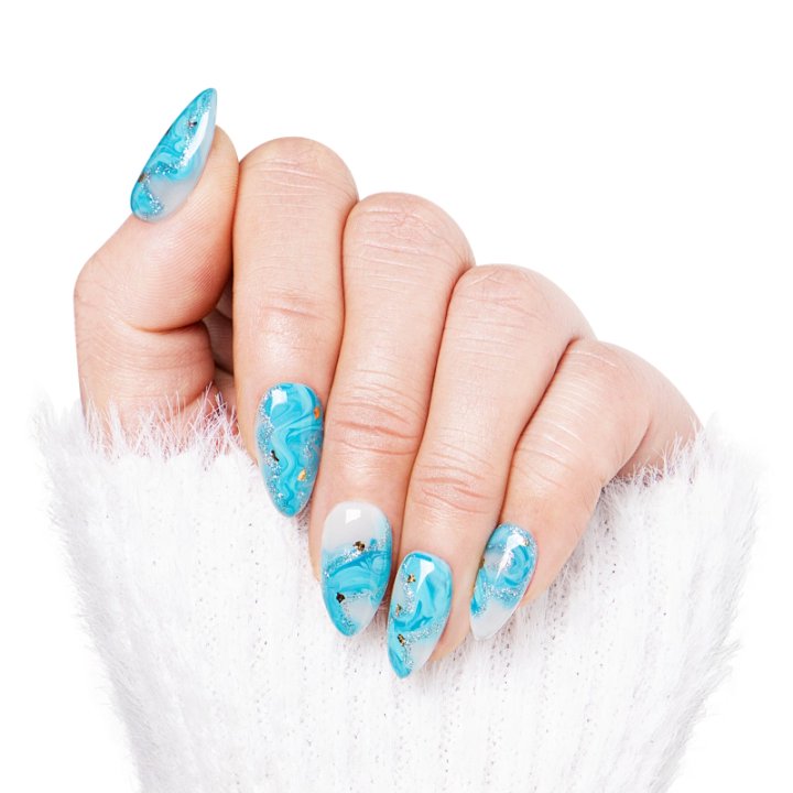 Blue Bay Wave Blue Handmade Nails H63