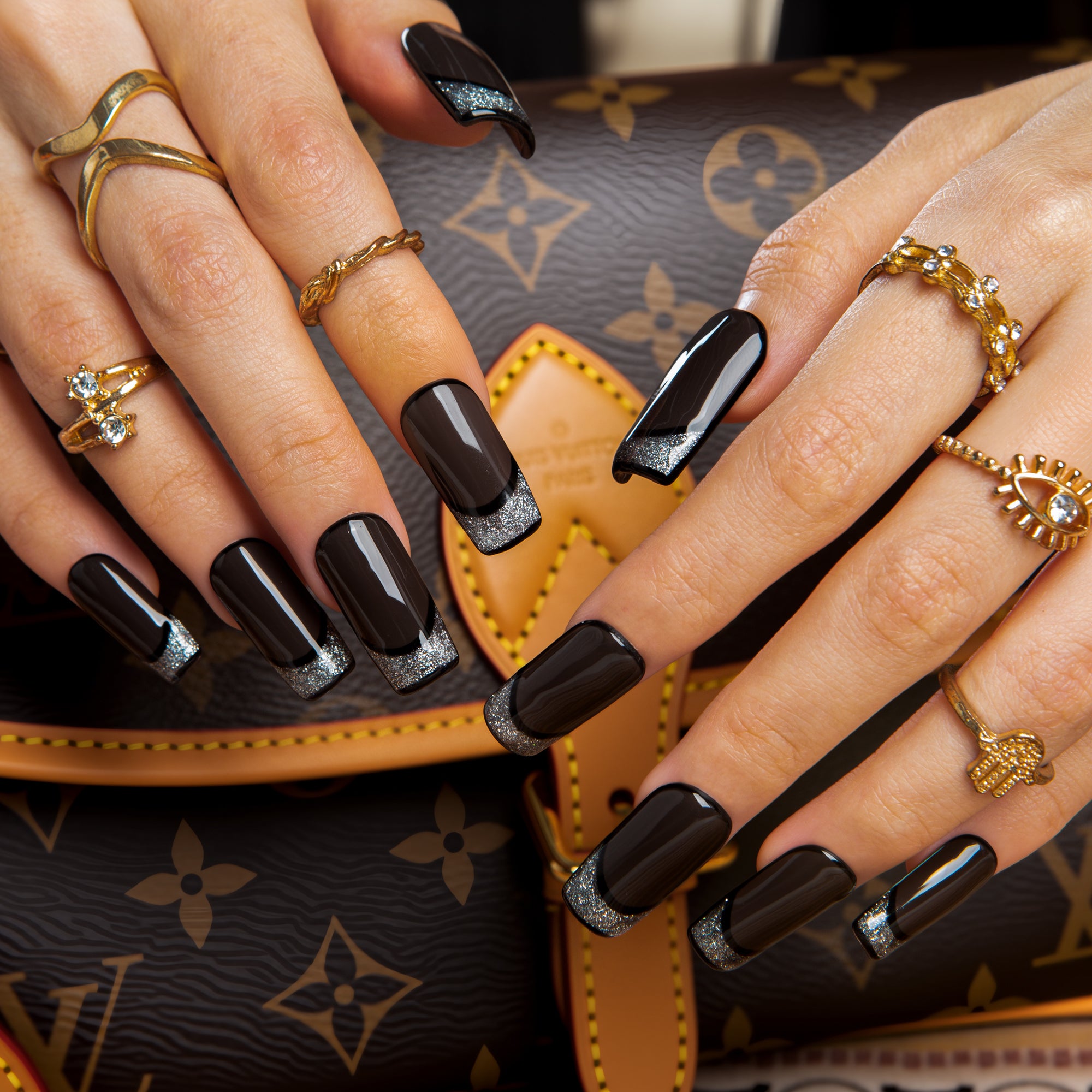 Obsidian Affair Handmade Nails H642