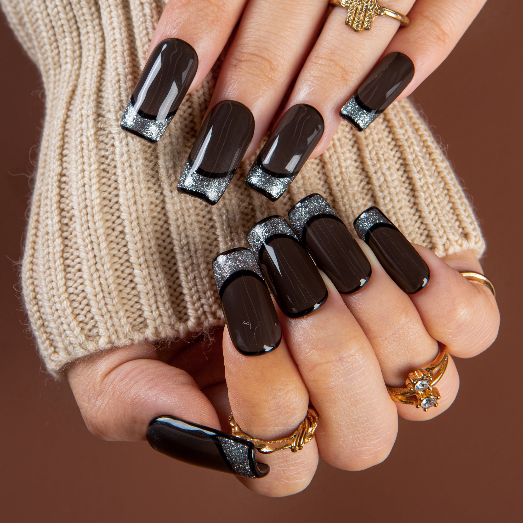 Obsidian Affair Handmade Nails H642