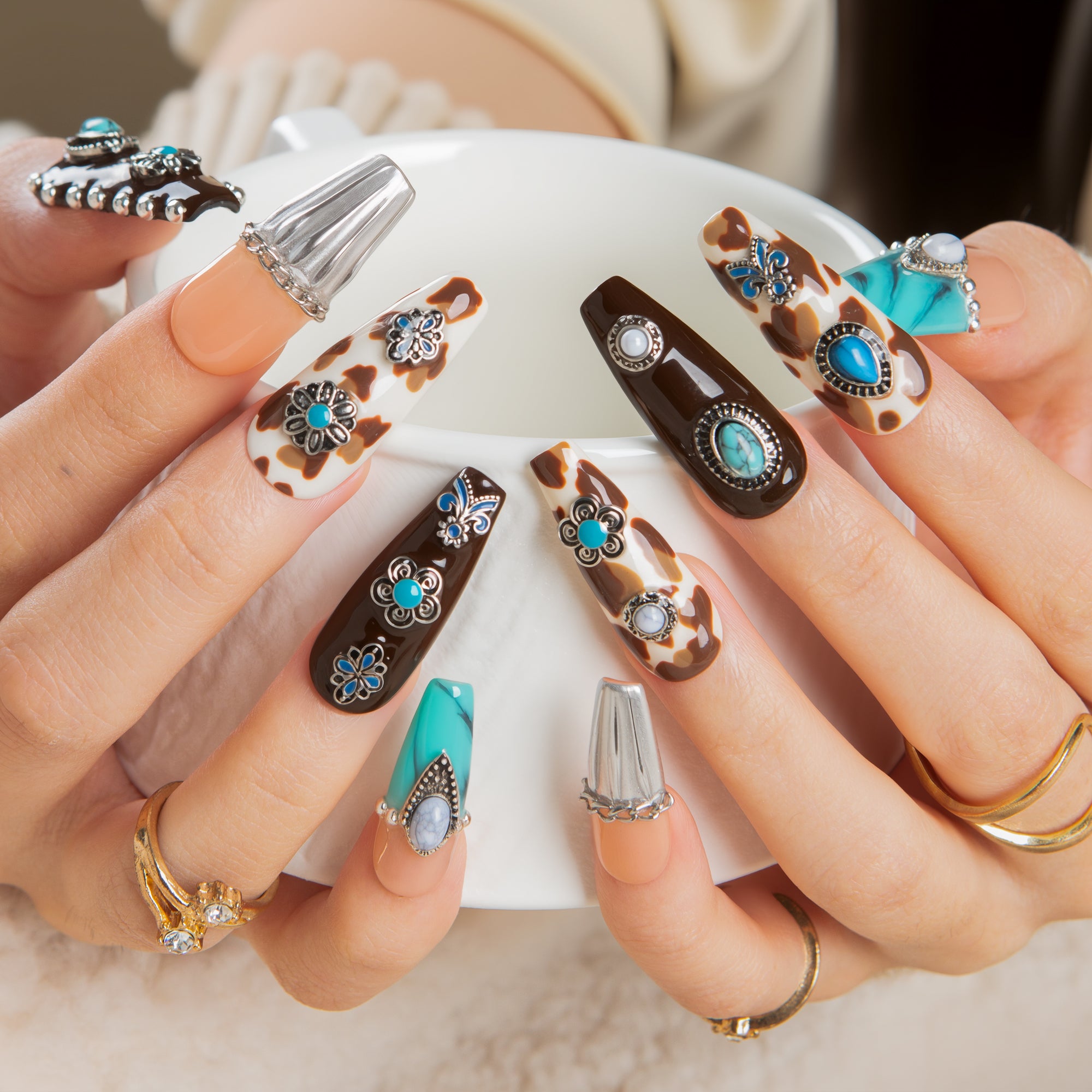 Cowgirl's Dream Handmade Nails H644