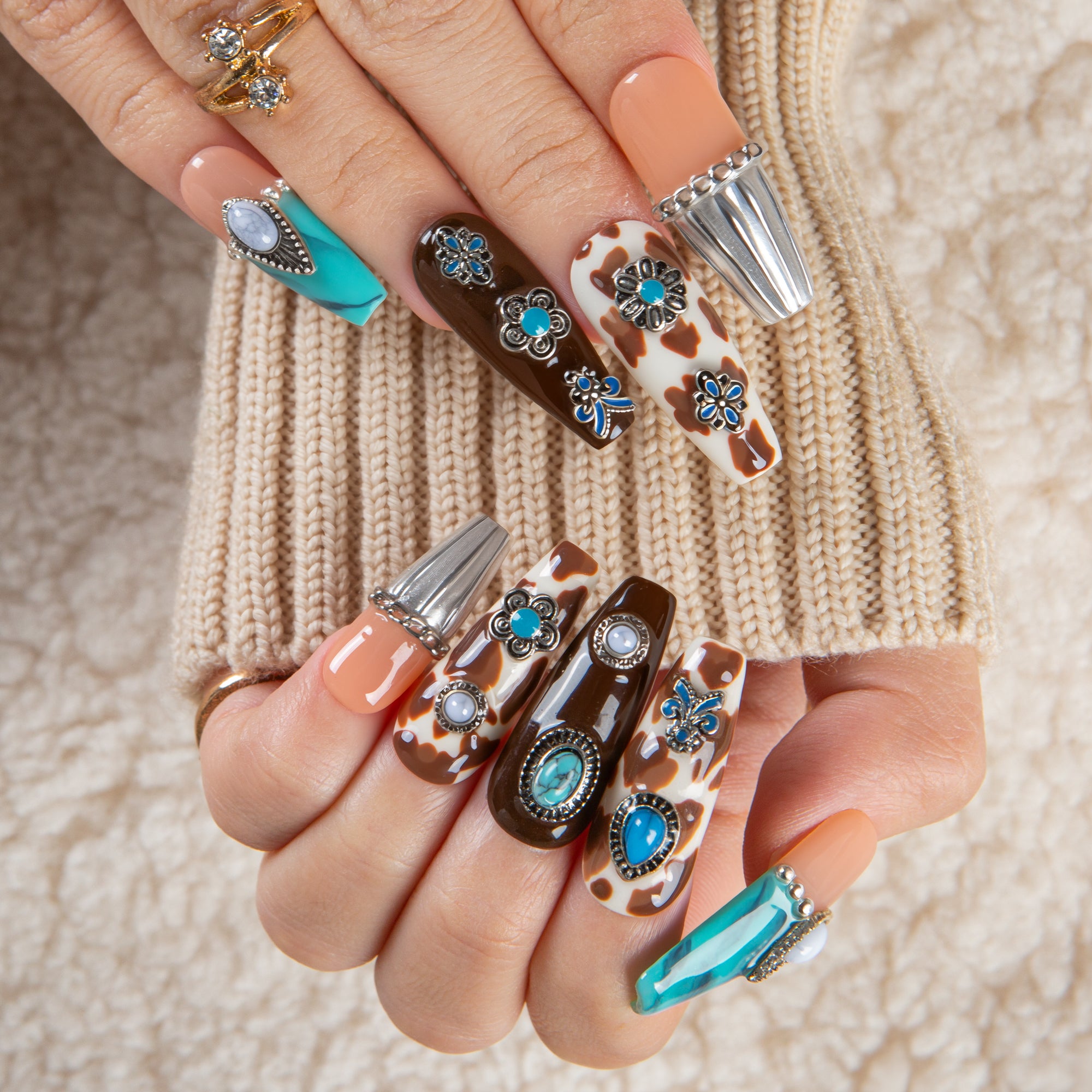 Cowgirl's Dream Handmade Nails H644
