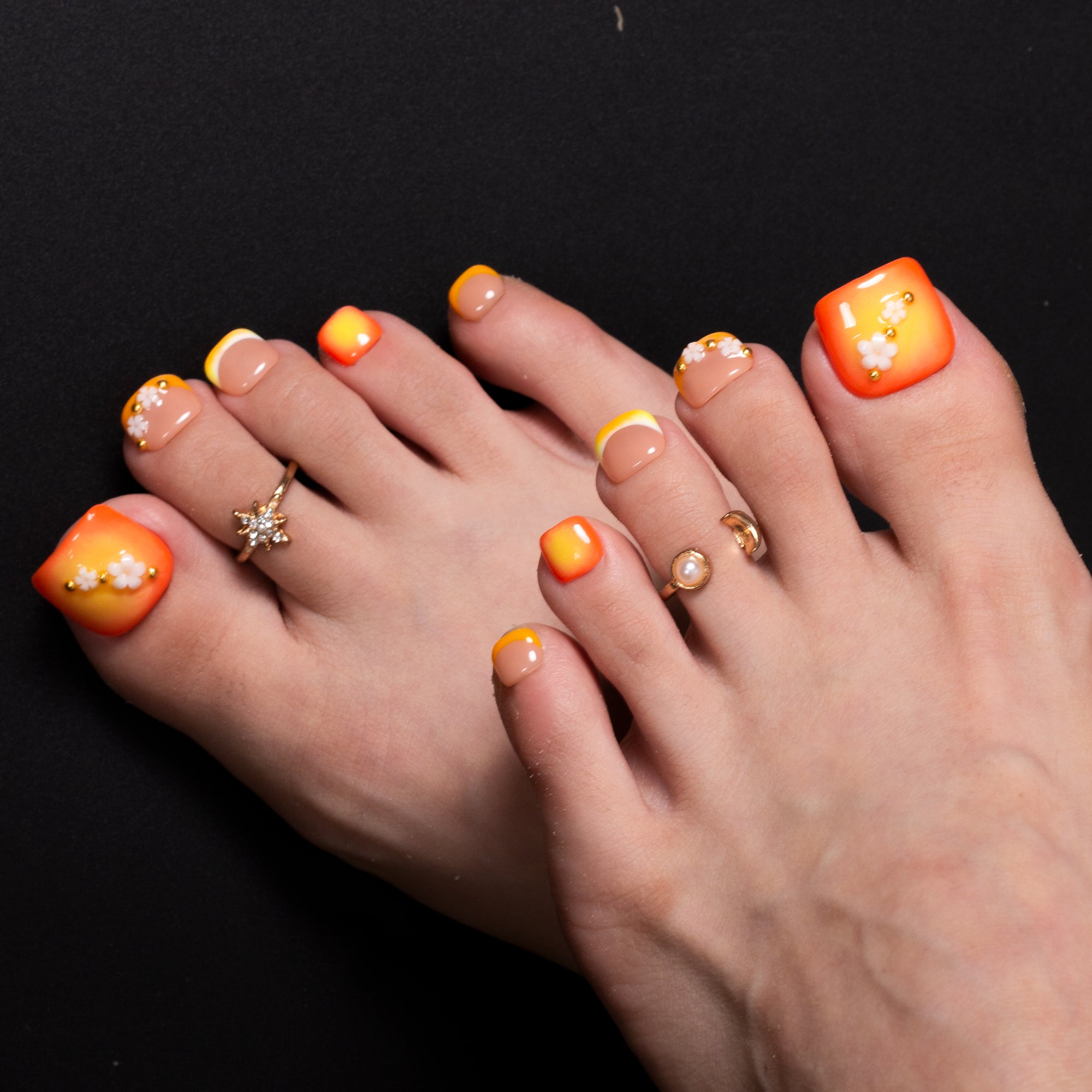 Burn baby, Burn T645 Toe Nails - 20Pcs Free Size