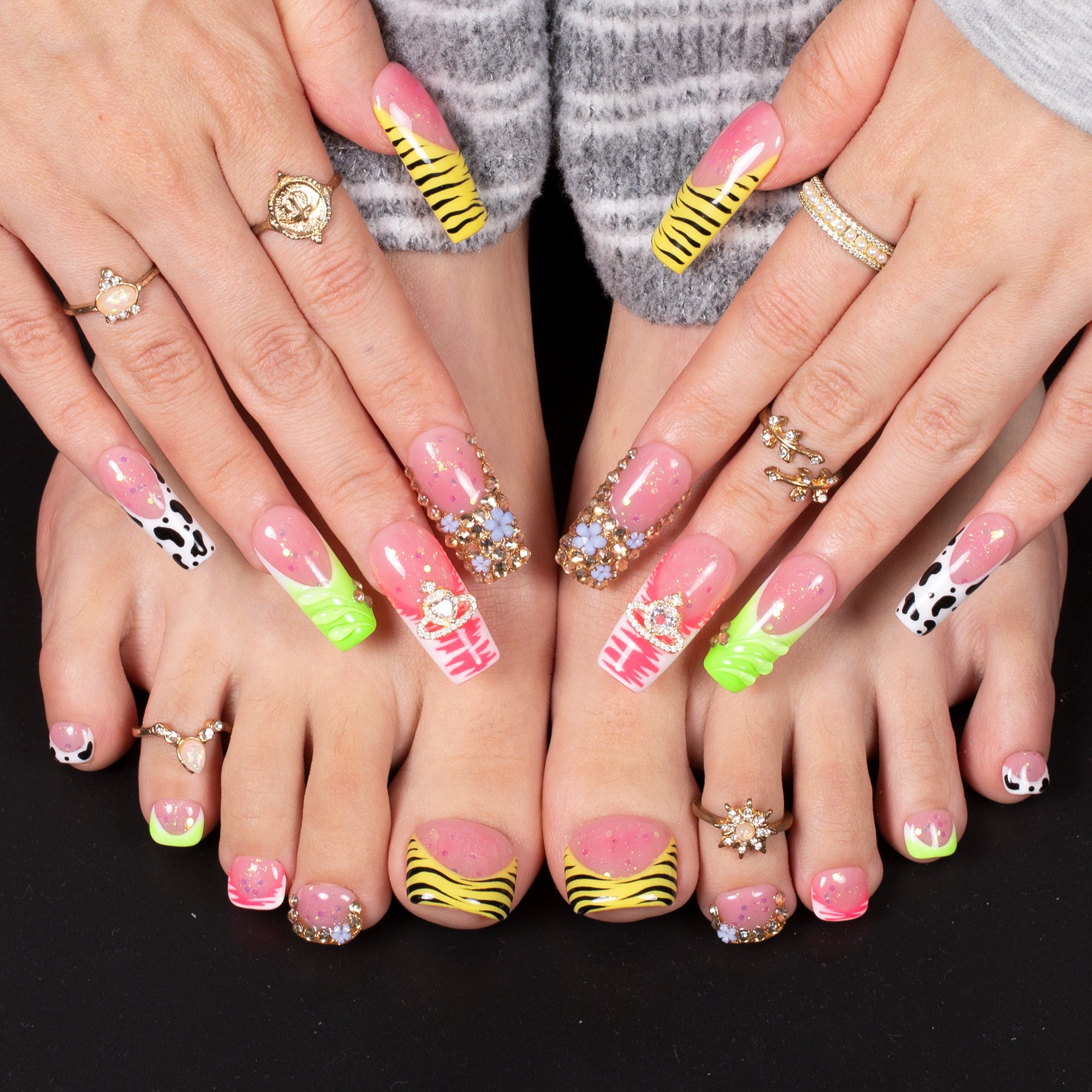 Fun Story Combo Set Handmade Nails H651+T651