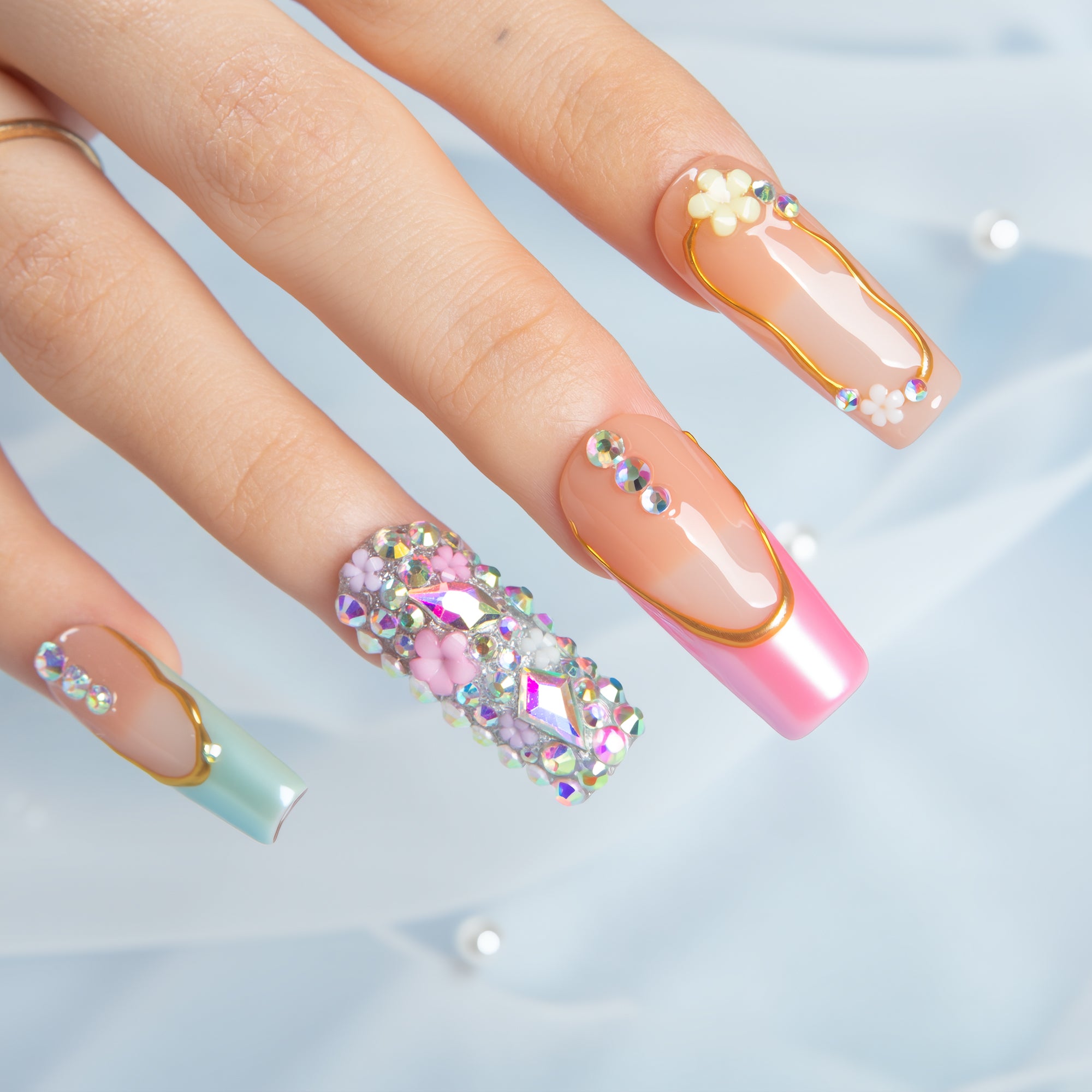 Pastel Fantasy Handmade Nails H652