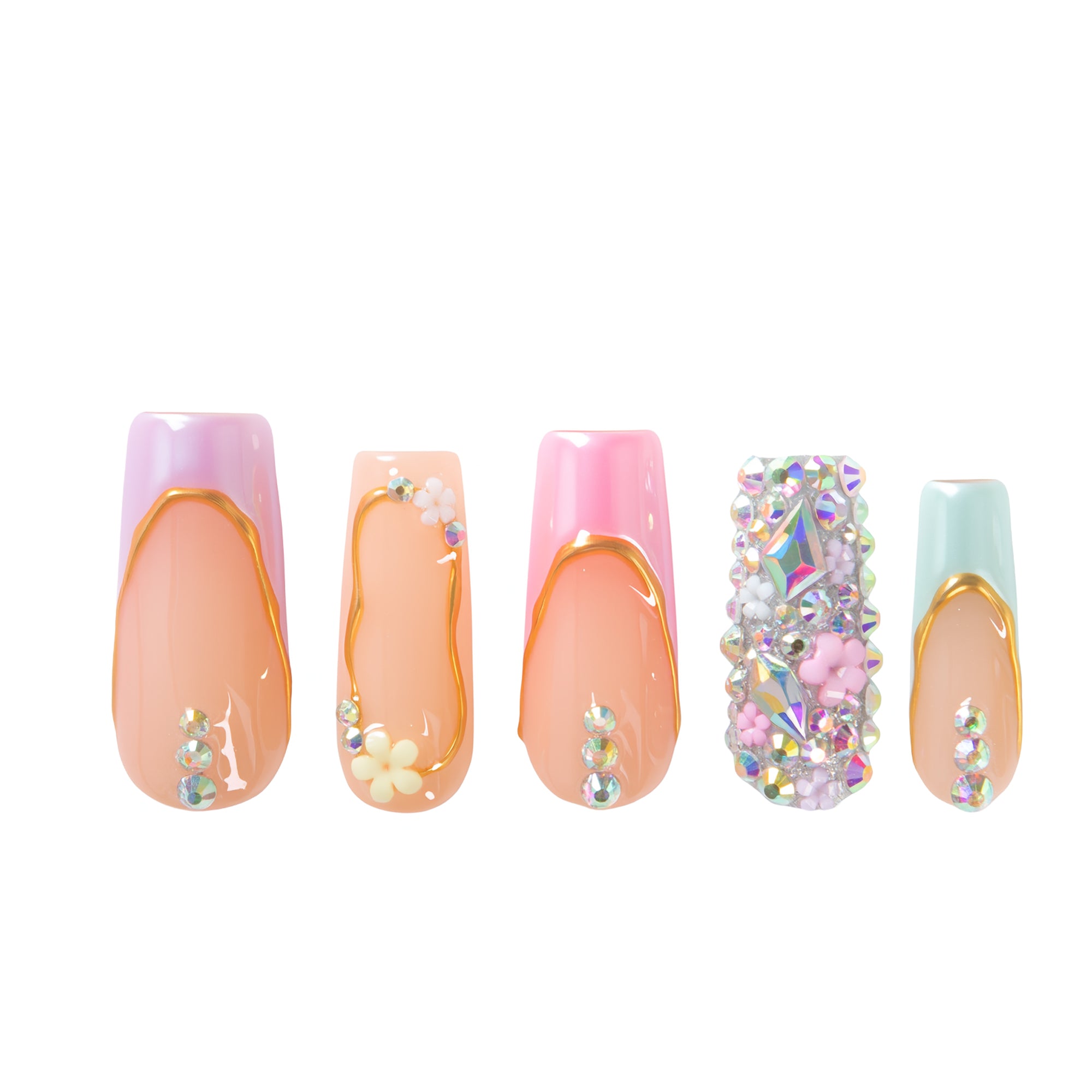 Pastel Fantasy Handmade Nails H652