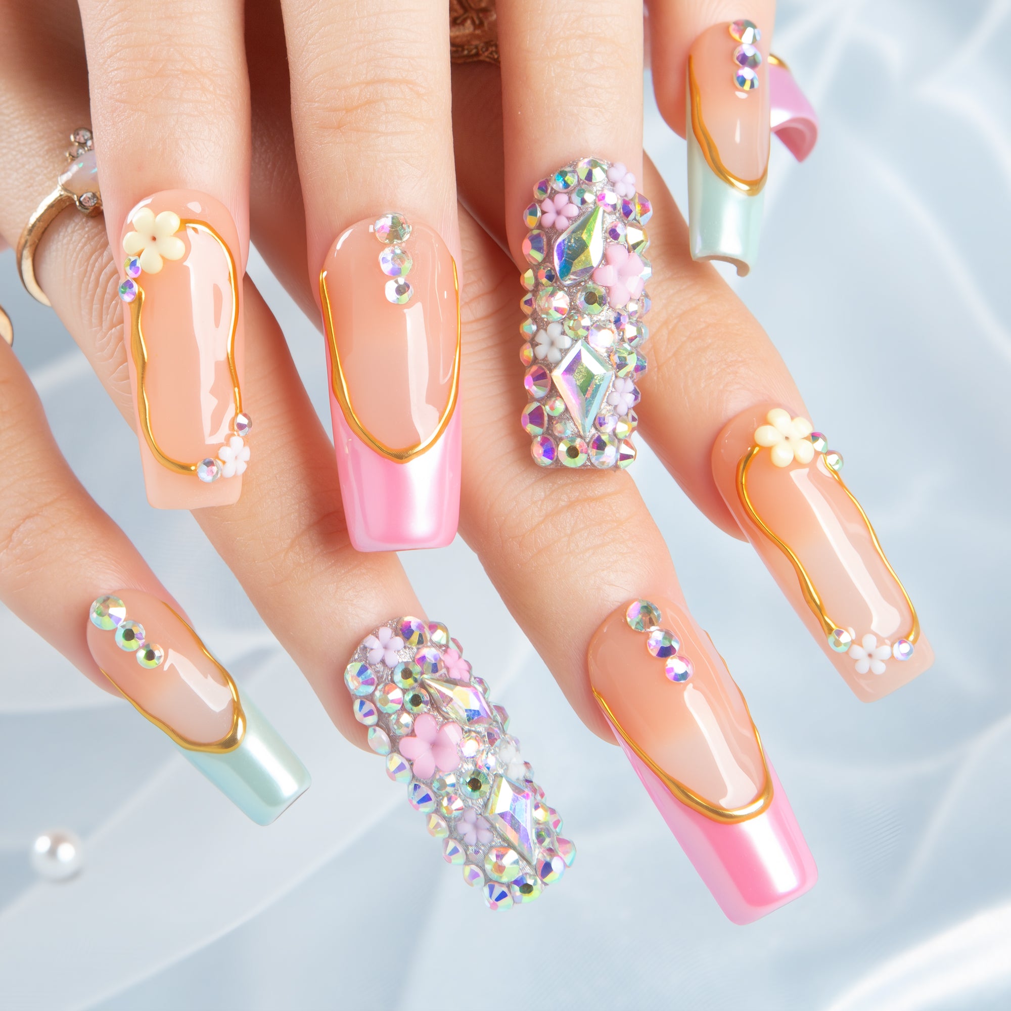 Pastel Fantasy Handmade Nails H652