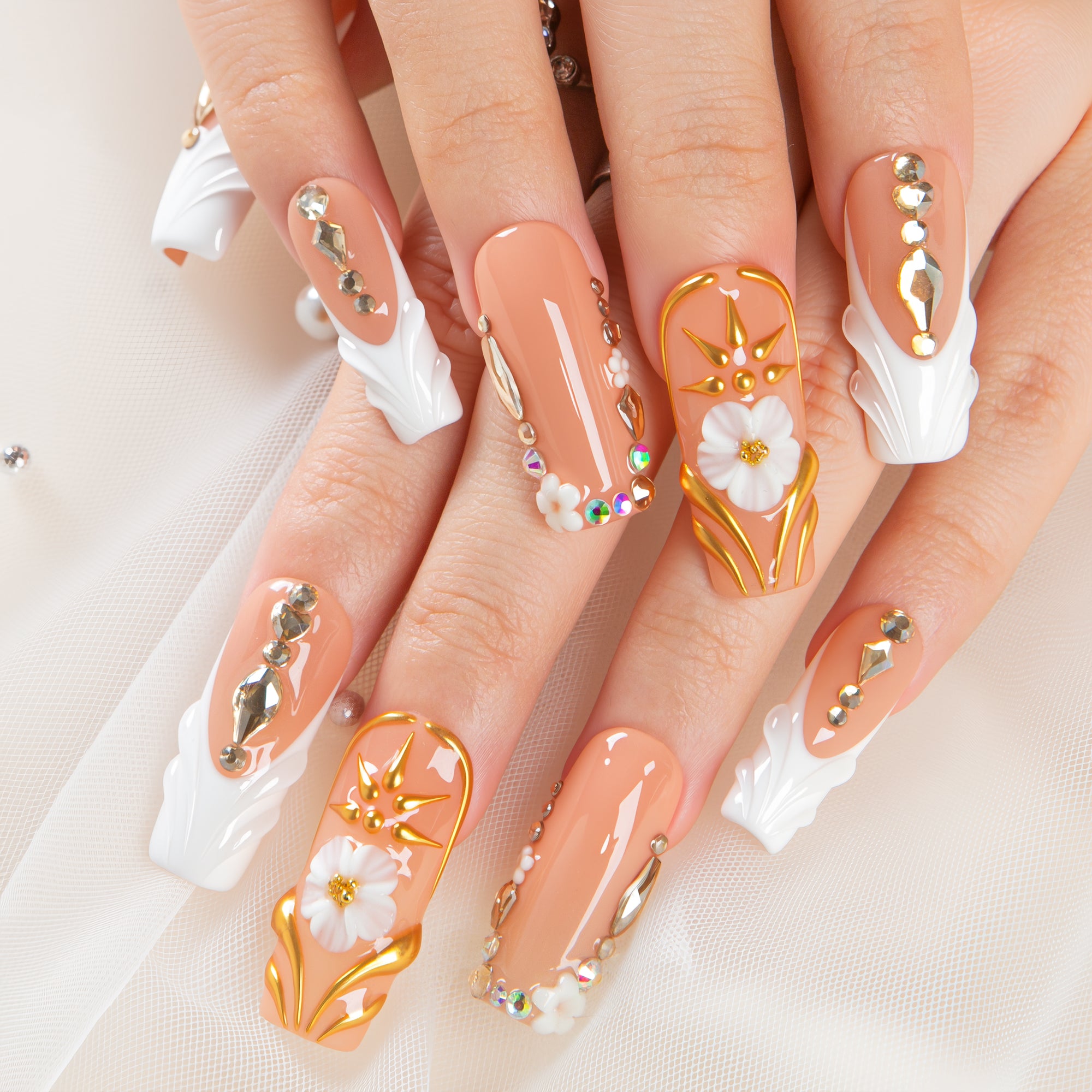 Elegant Love Handmade Nails H653