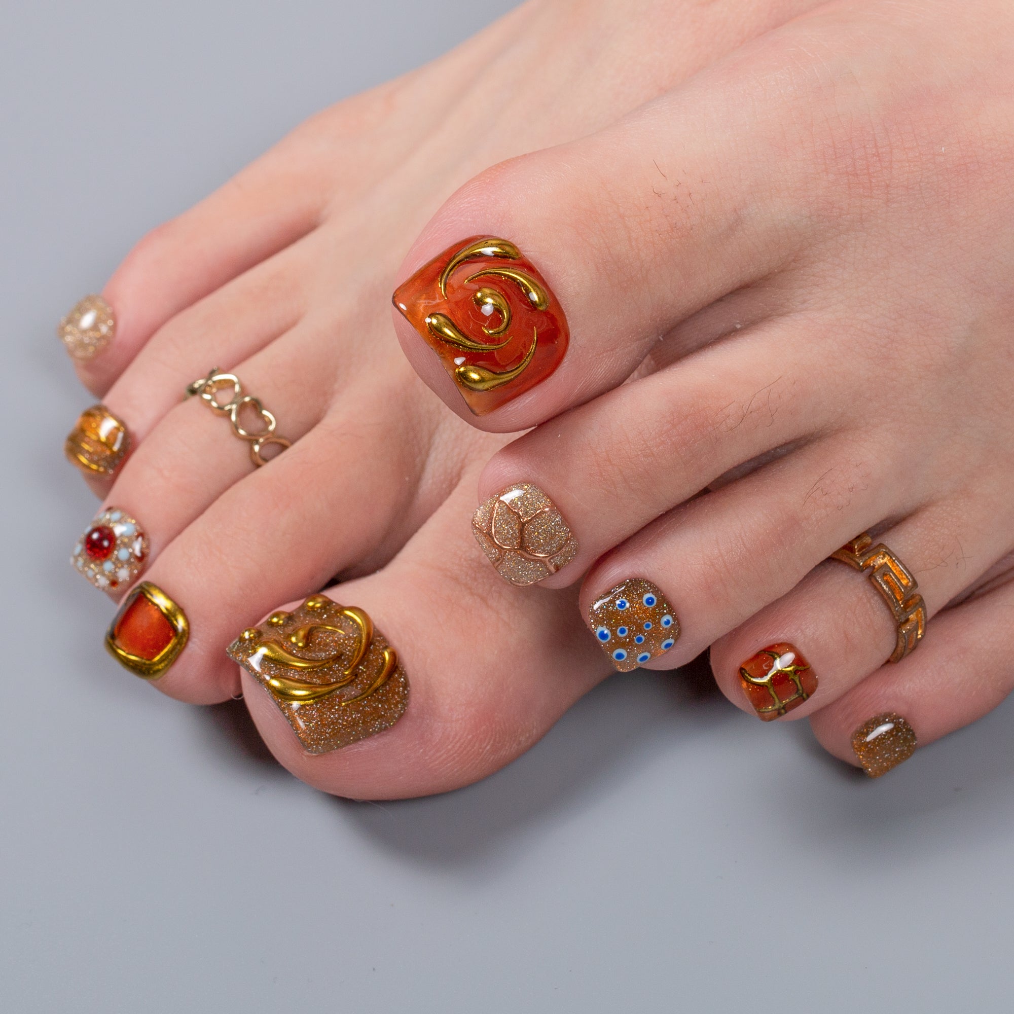 Amber Relic T654 Toe Nails - 20Pcs Free Size