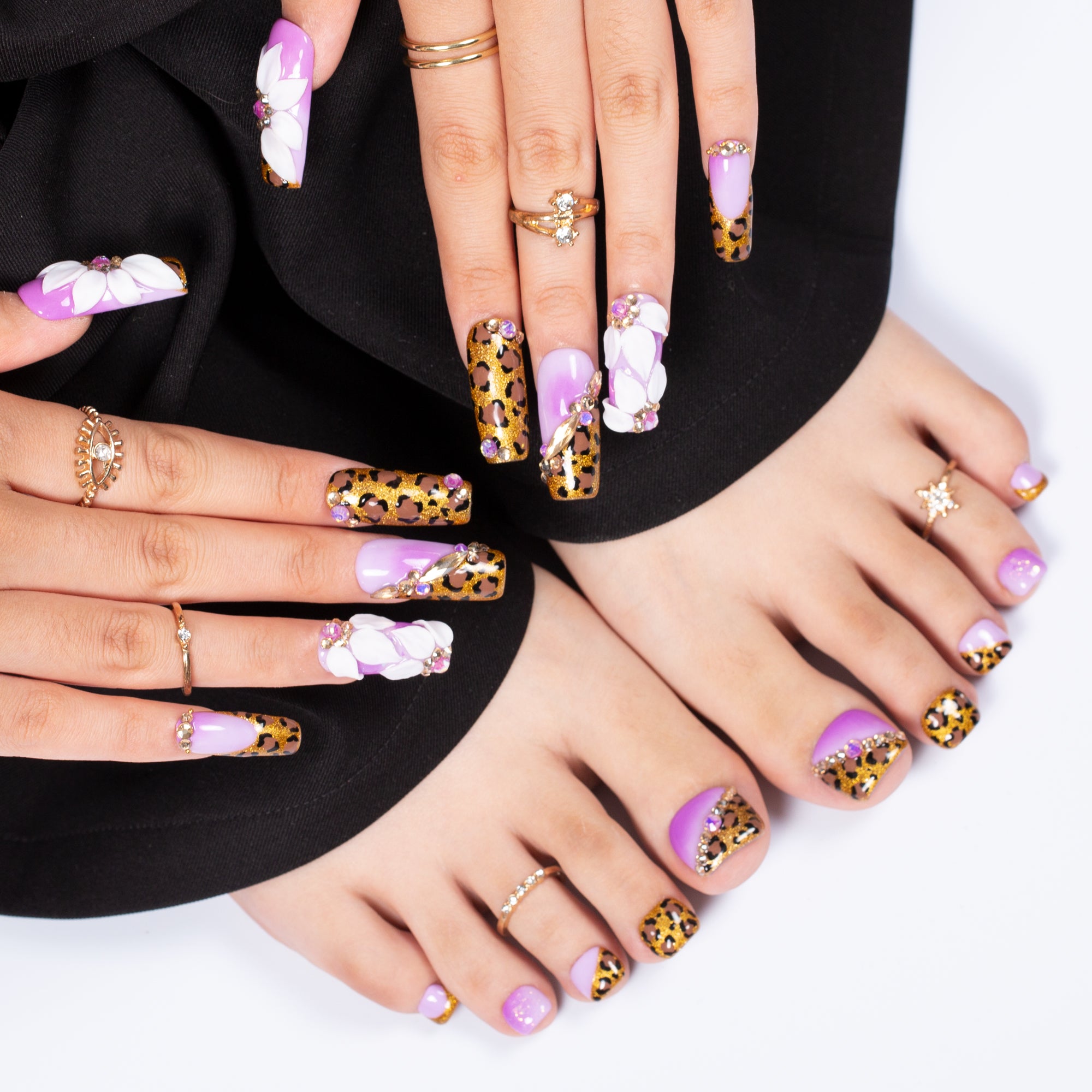 Graceful Diva Combo Set Handmade Nails H658+T658