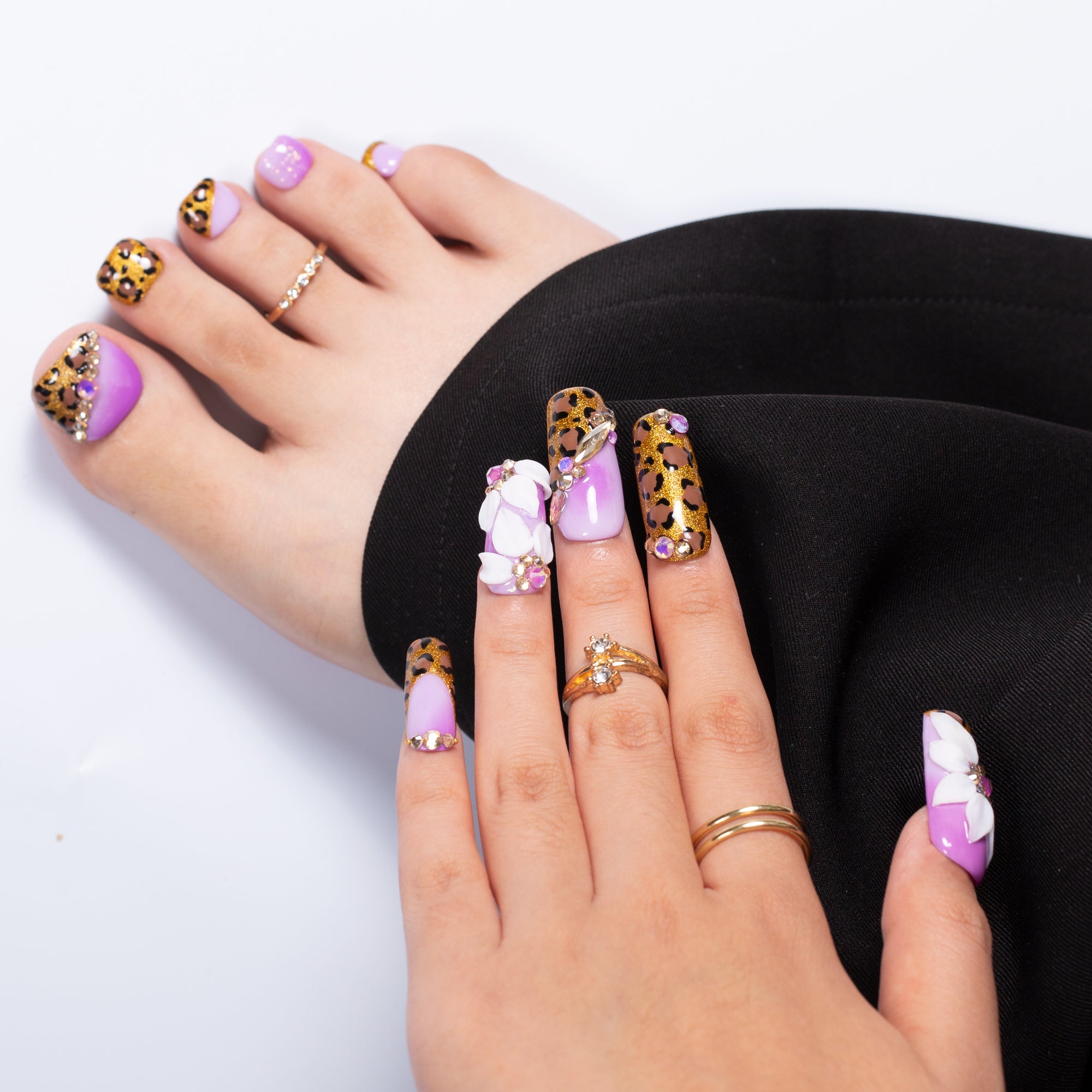 Graceful Diva Combo Set Handmade Nails H658+T658