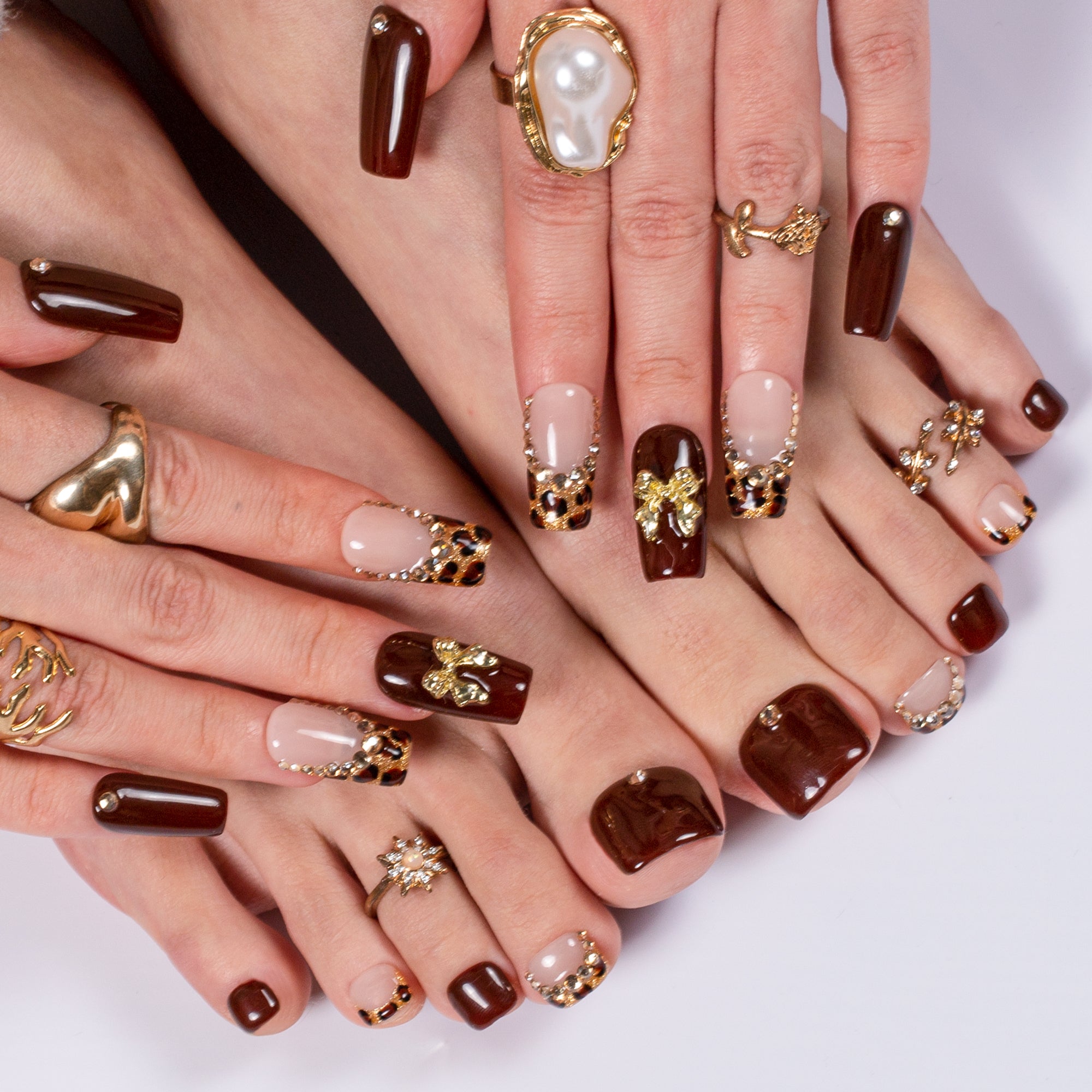 Choco Allure Combo Set Handmade Nails H659+T659