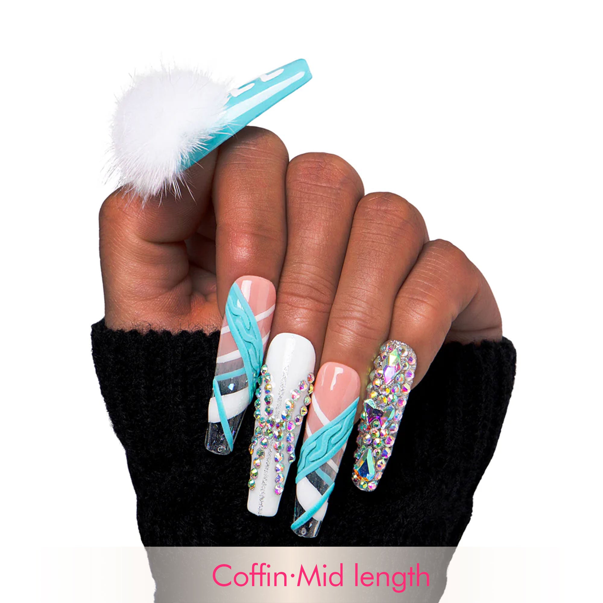 Blue Lagoon Handmade Nails H66