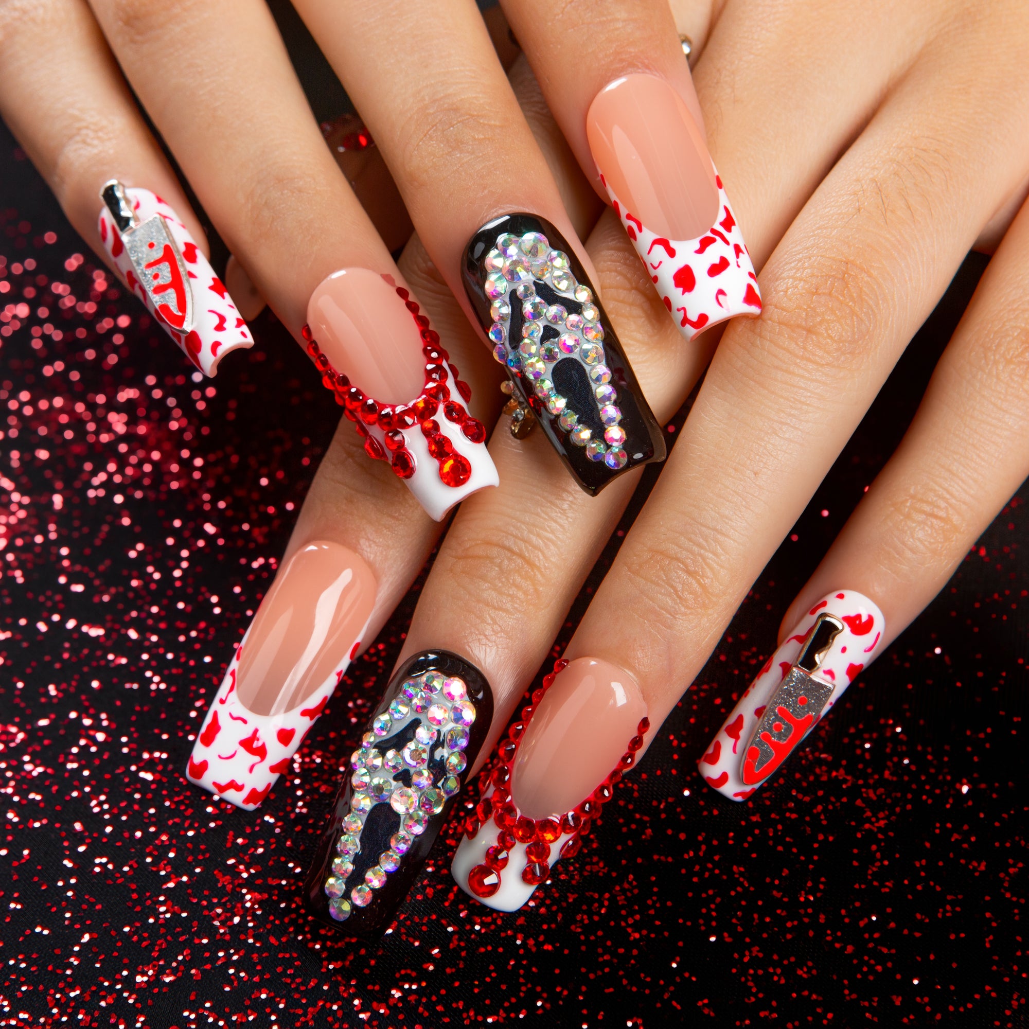 Scream Night Handmade Nails H662