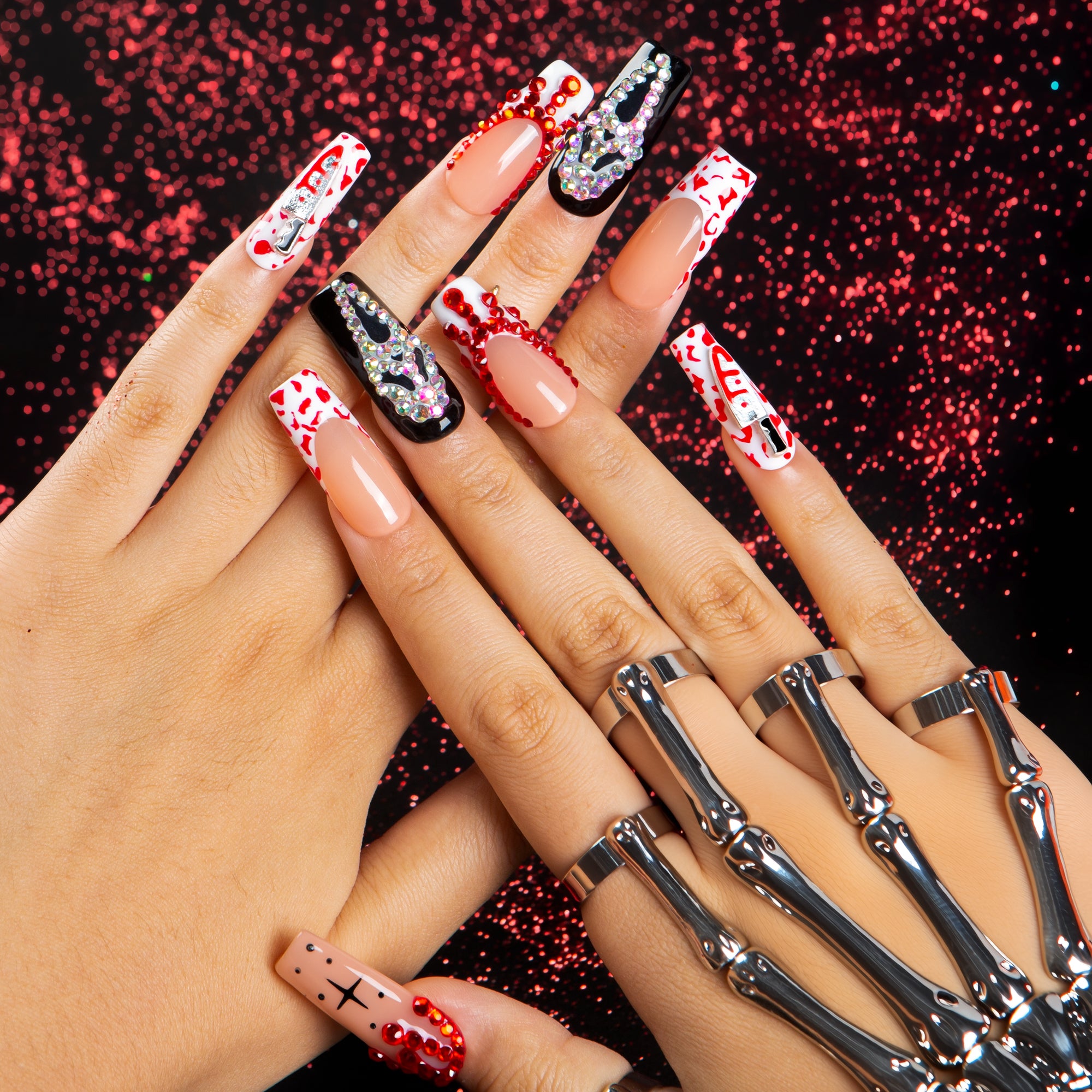Scream Night Handmade Nails H662