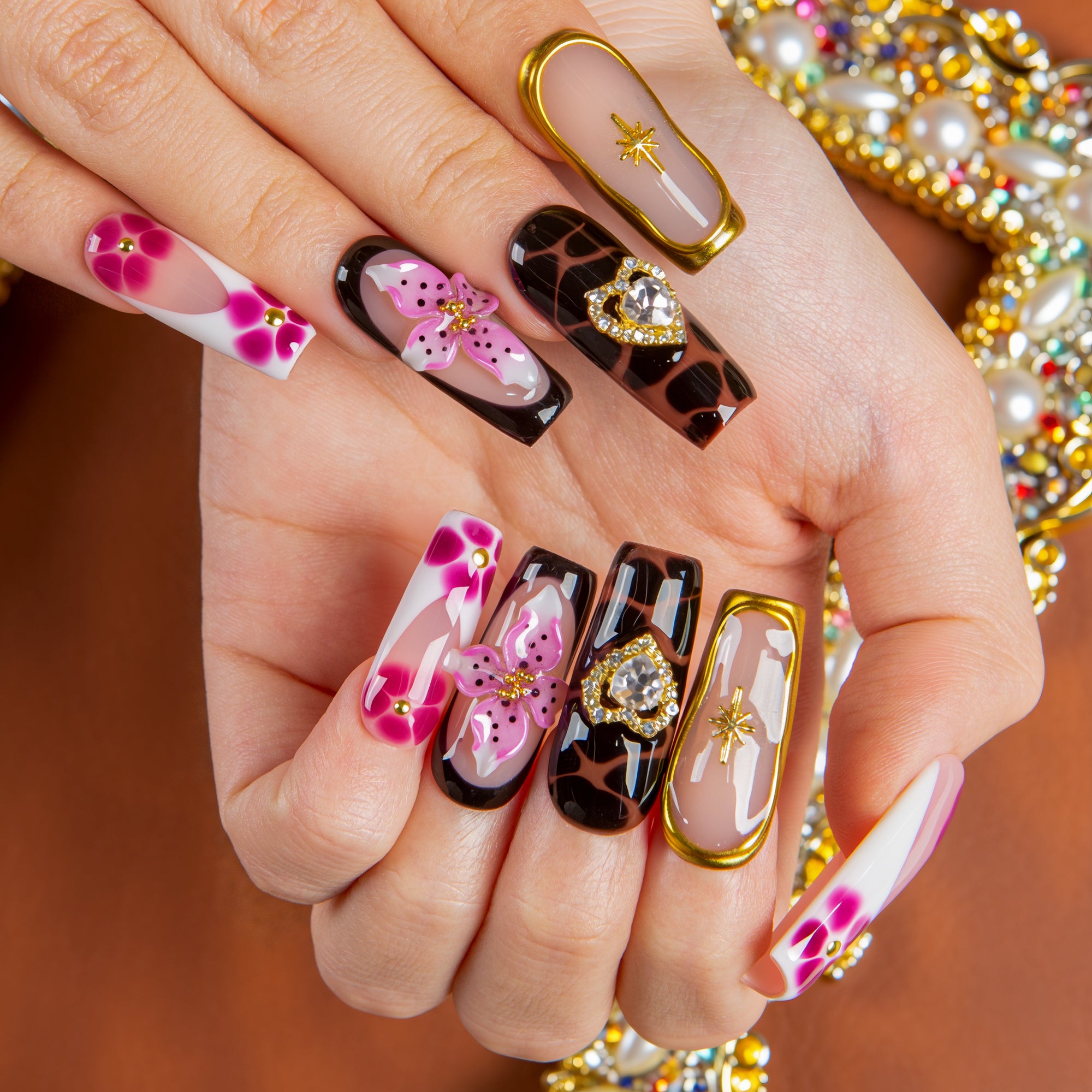 Bordeaux Kiss Handmade Nails H665