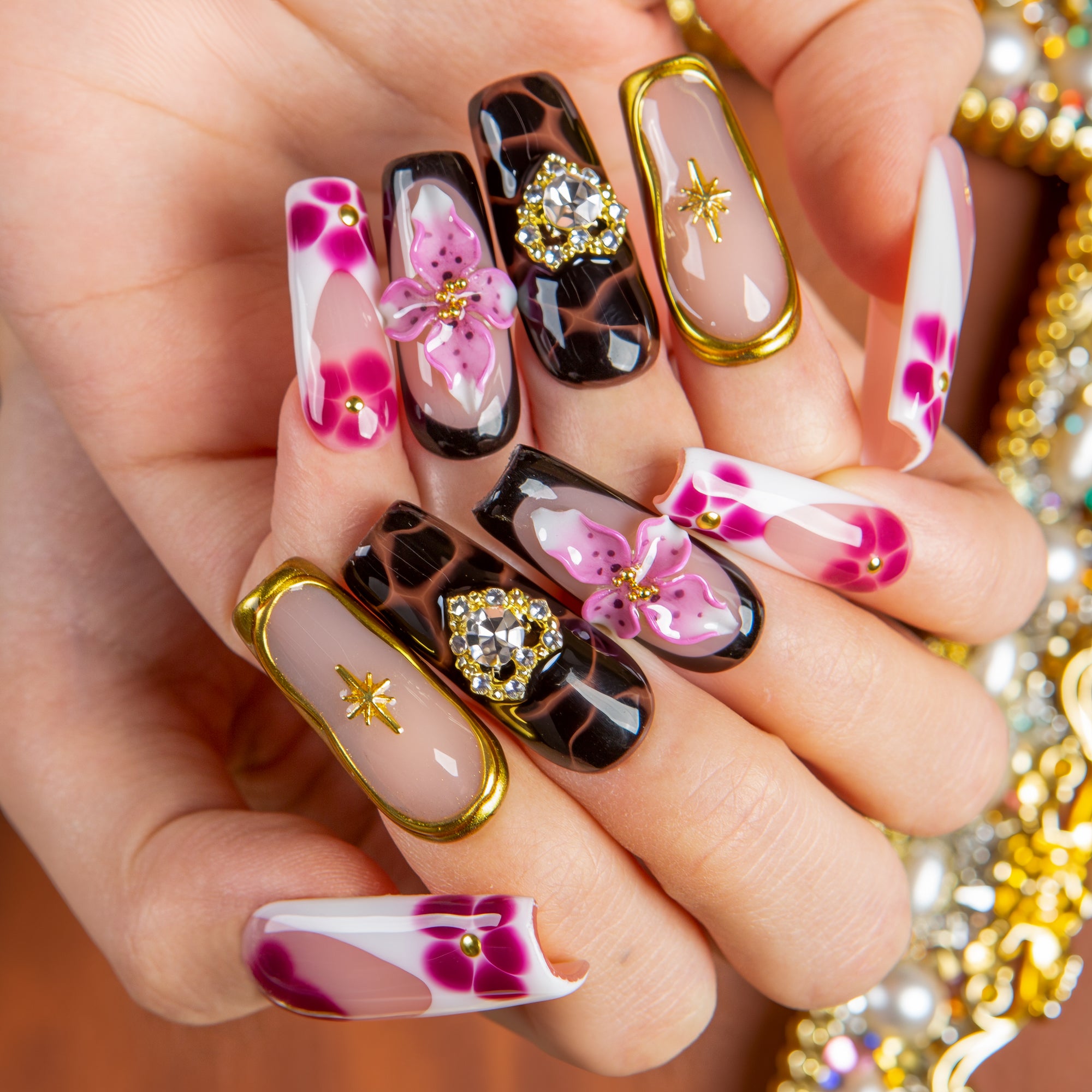 Bordeaux Kiss Handmade Nails H665