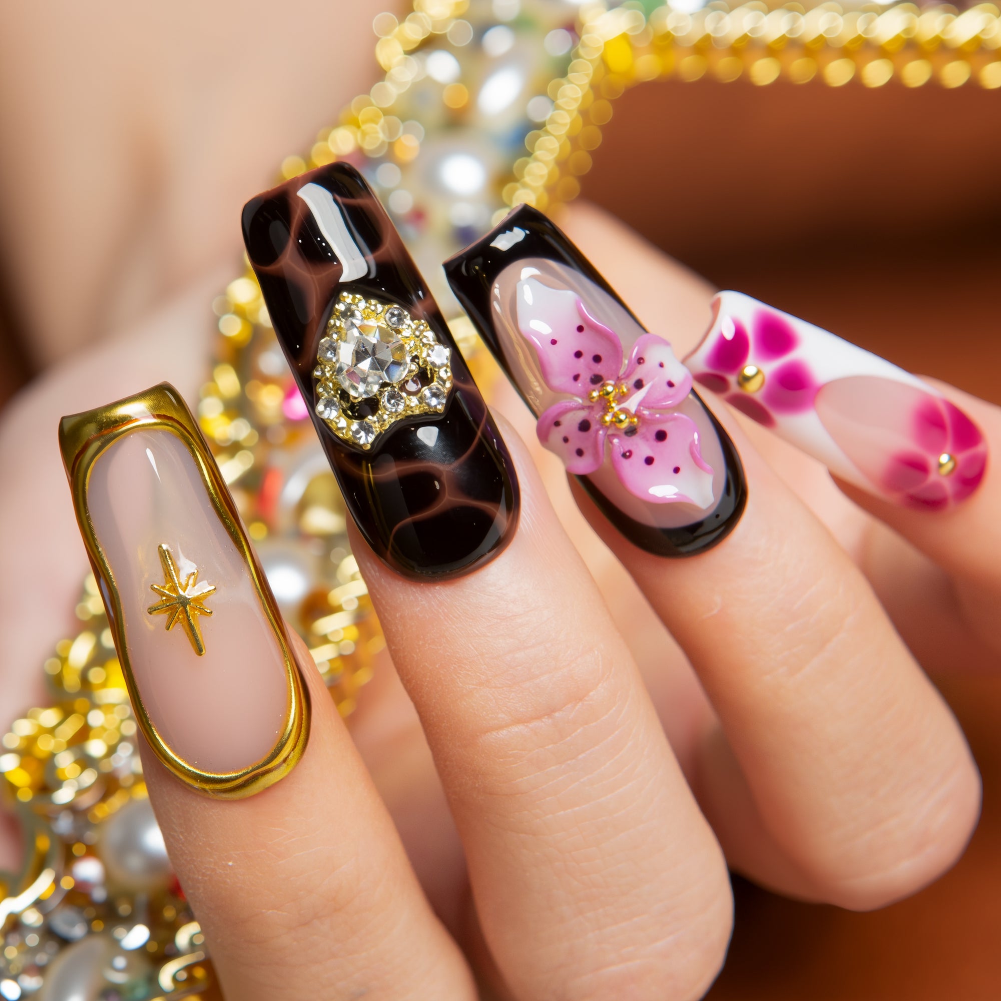 Bordeaux Kiss Handmade Nails H665