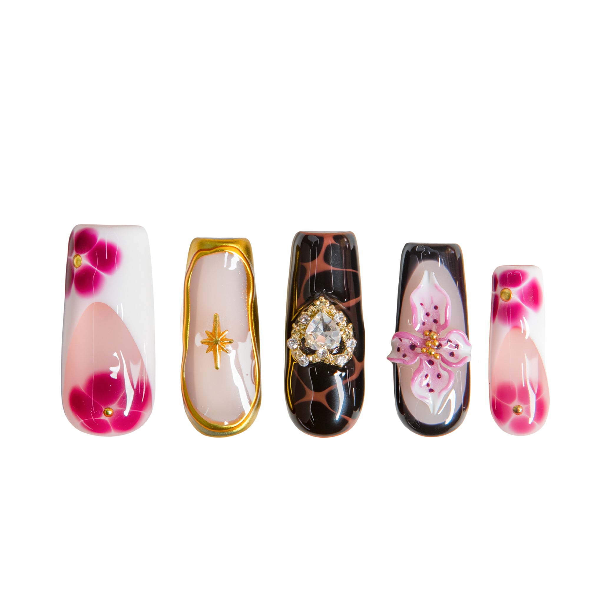 Bordeaux Kiss Handmade Nails H665