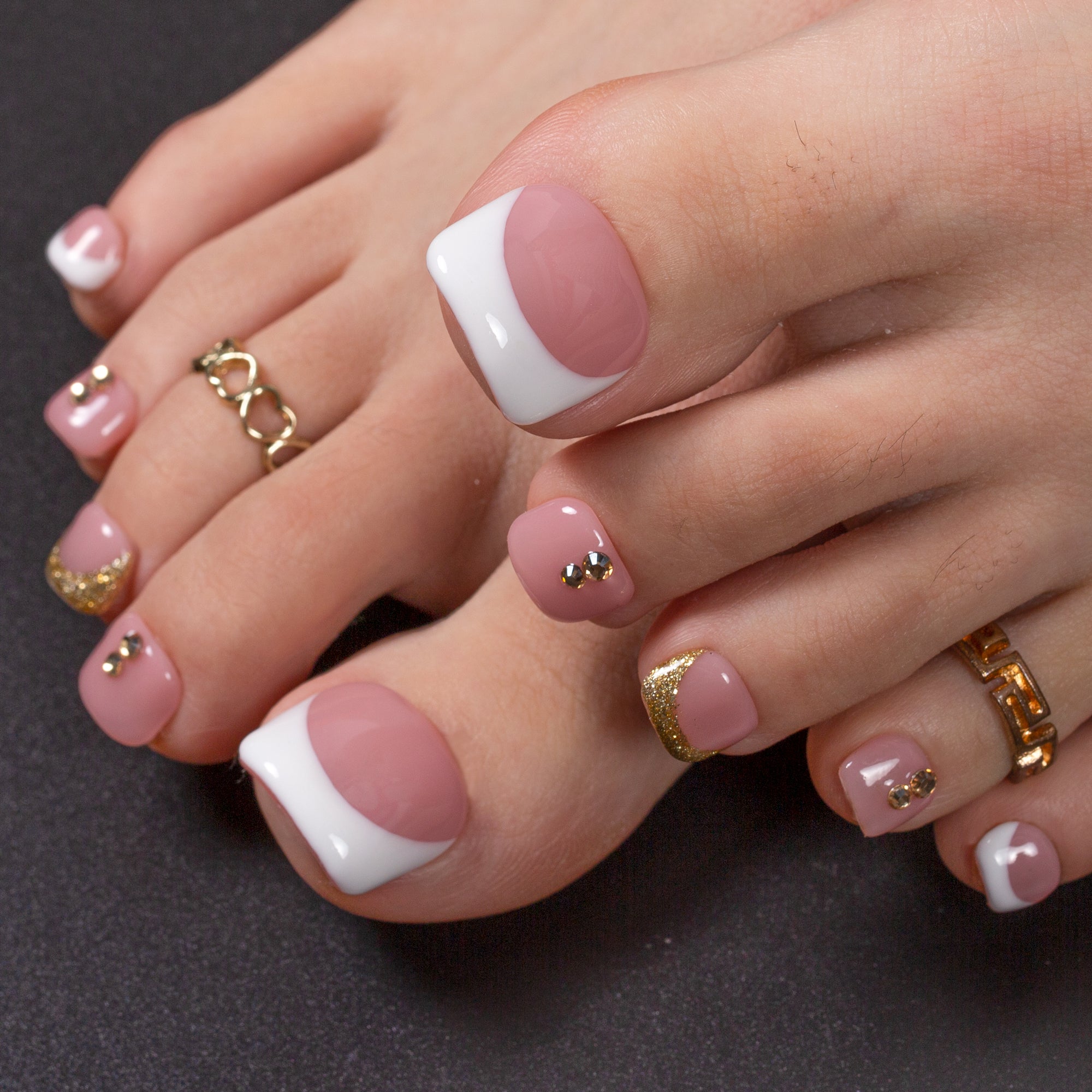 Lustre of Fortune T669 Toe Nails - 20Pcs Free Size