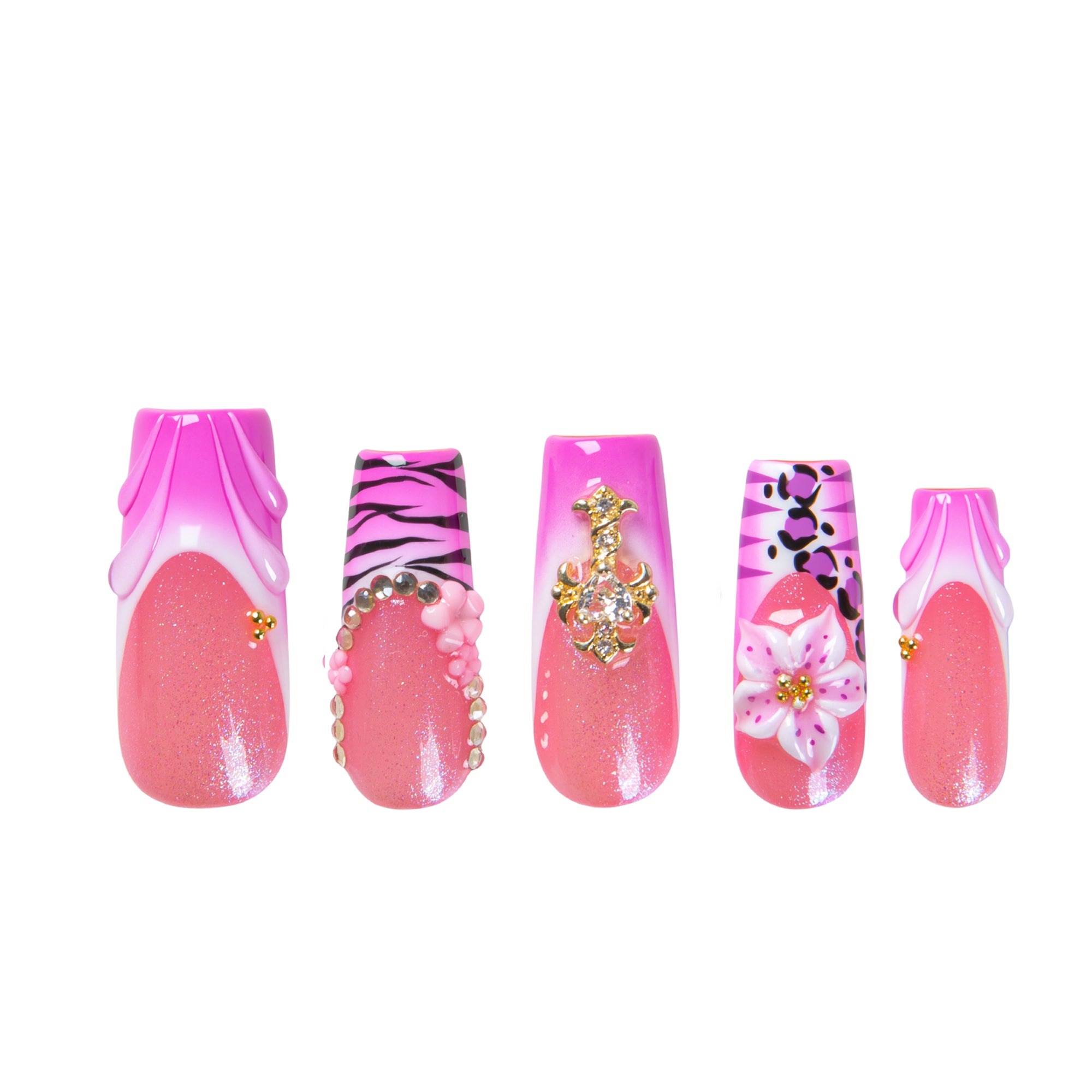 Hot Bloom Handmade Nails H670