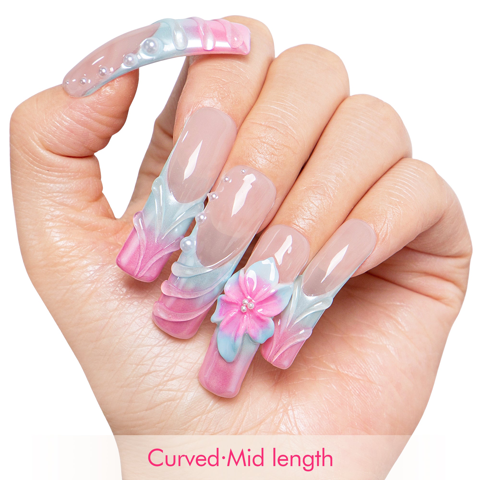 Dreamy Ocean Handmade Nails H671