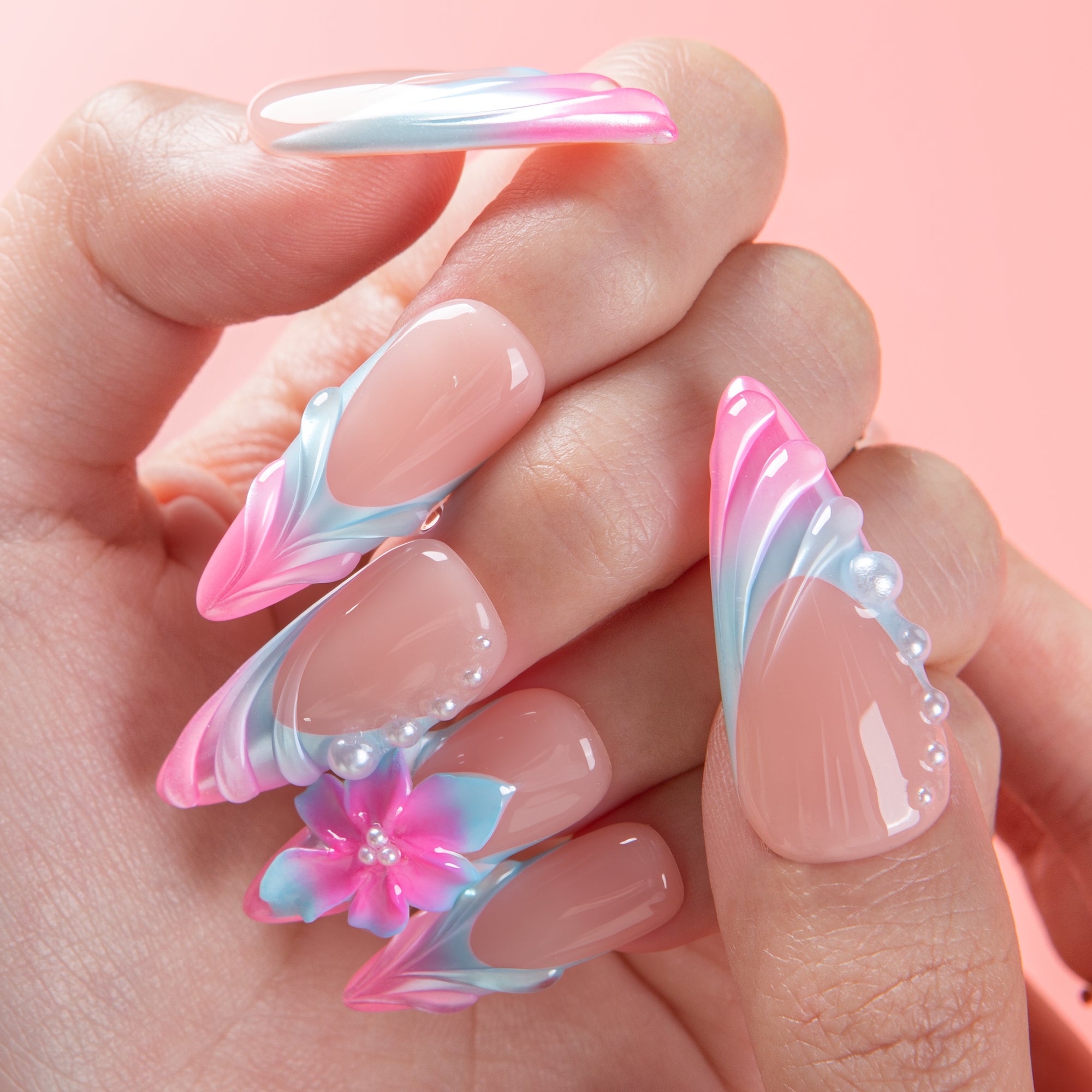 Dreamy Ocean Handmade Nails H671