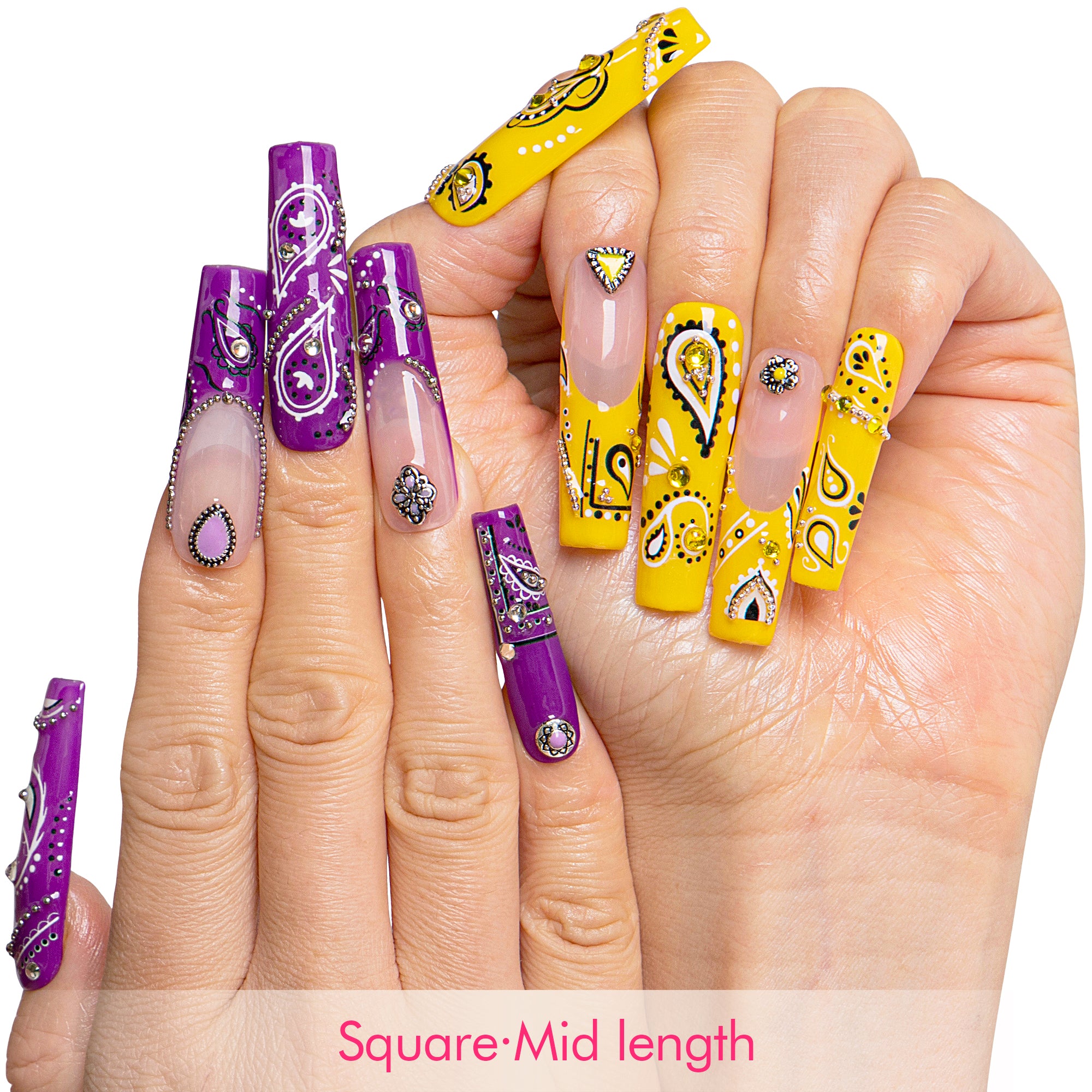Paisley Rhapsody Handmade Nails H673