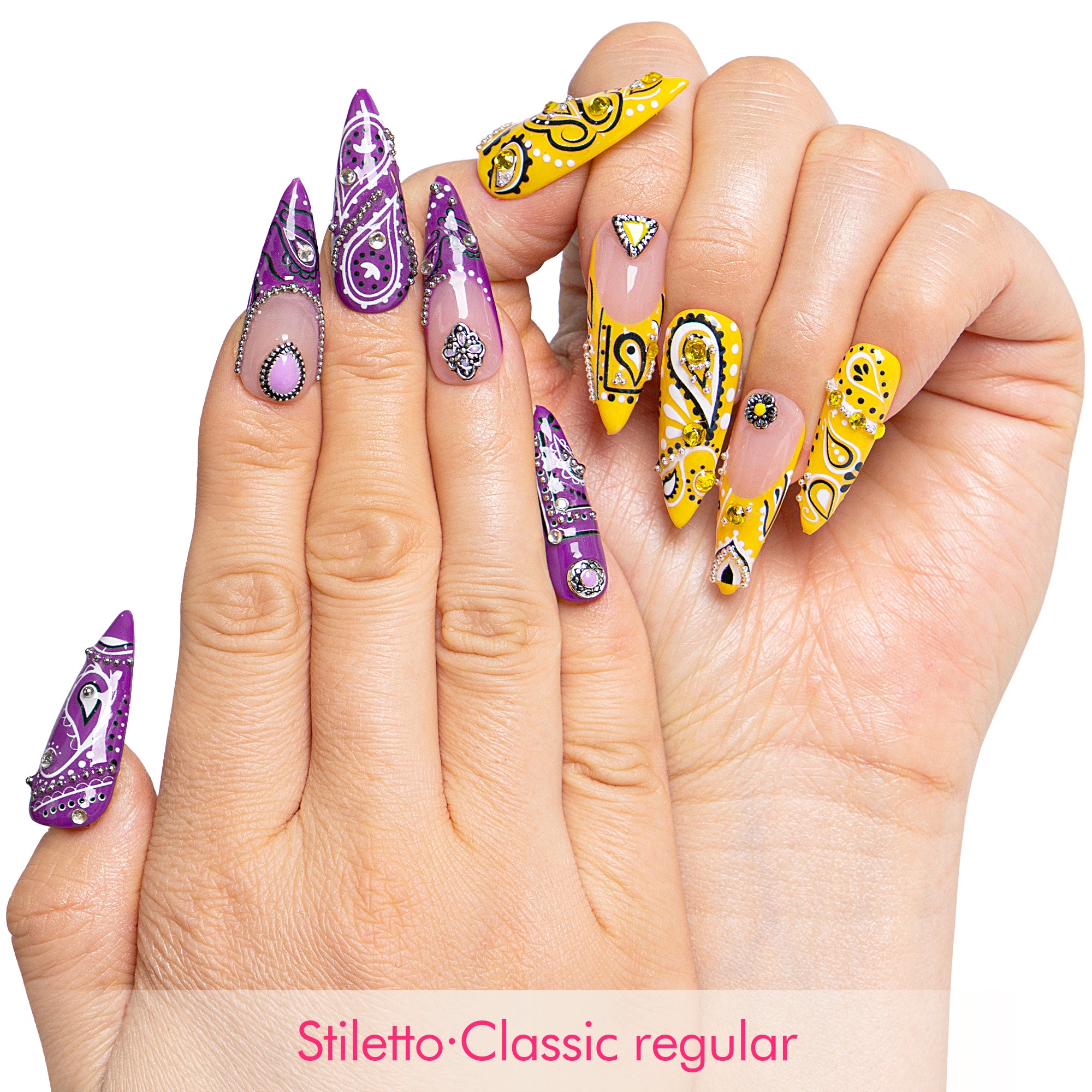 Paisley Rhapsody Handmade Nails H673