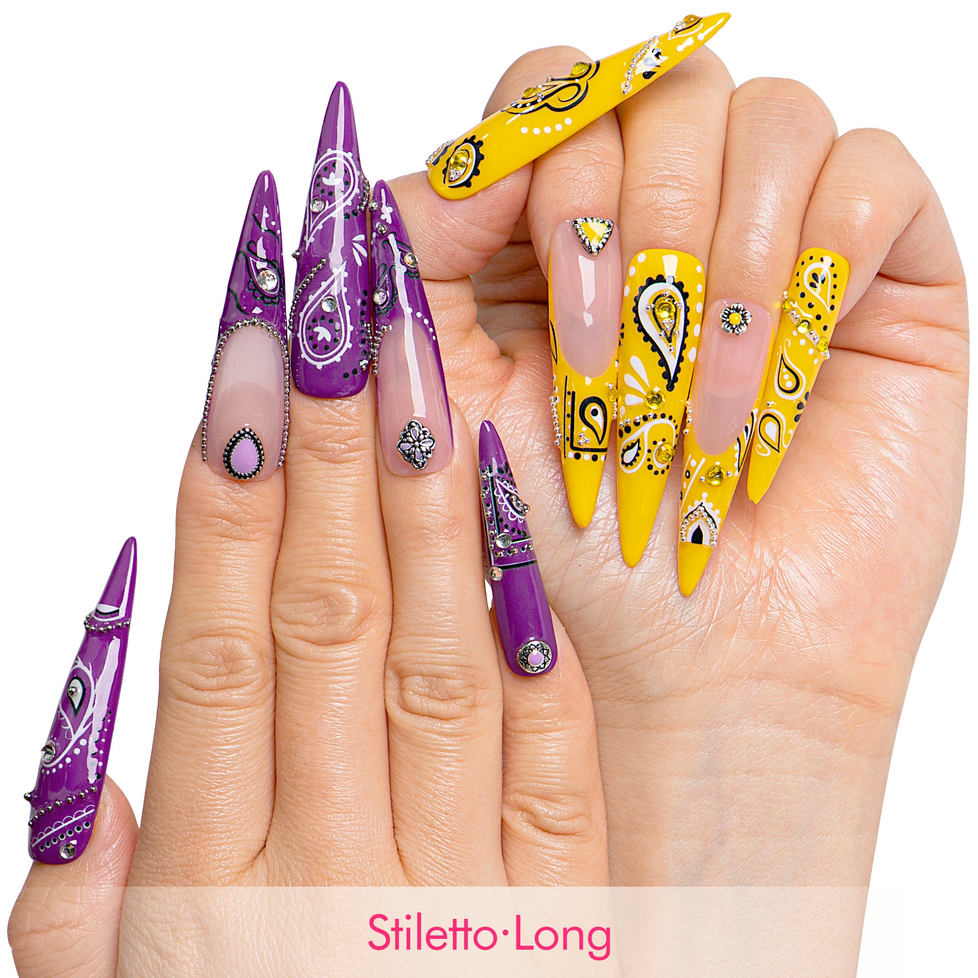 Paisley Rhapsody Handmade Nails H673