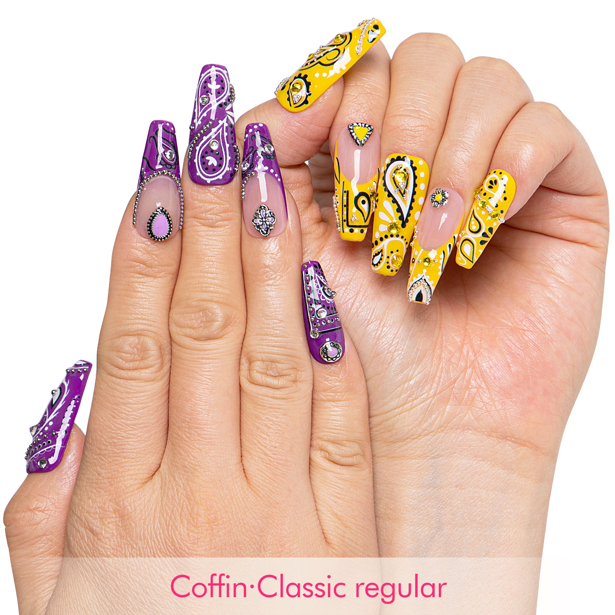 Paisley Rhapsody Handmade Nails H673