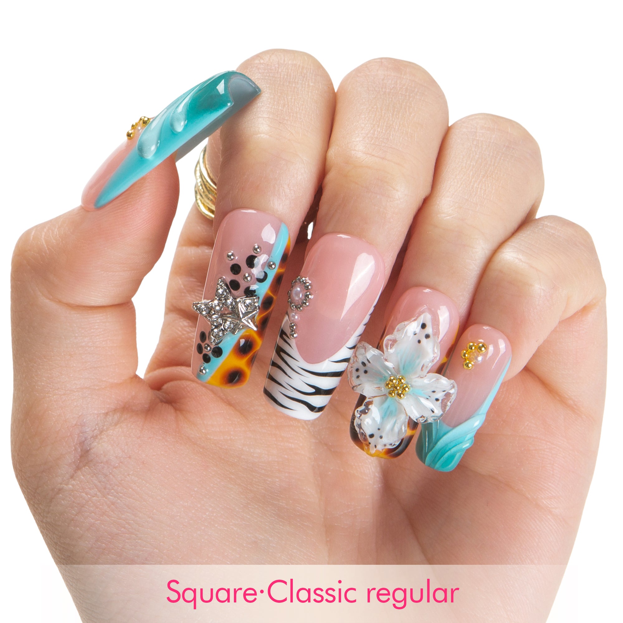 Jungle Whisper Handmade Nails H674