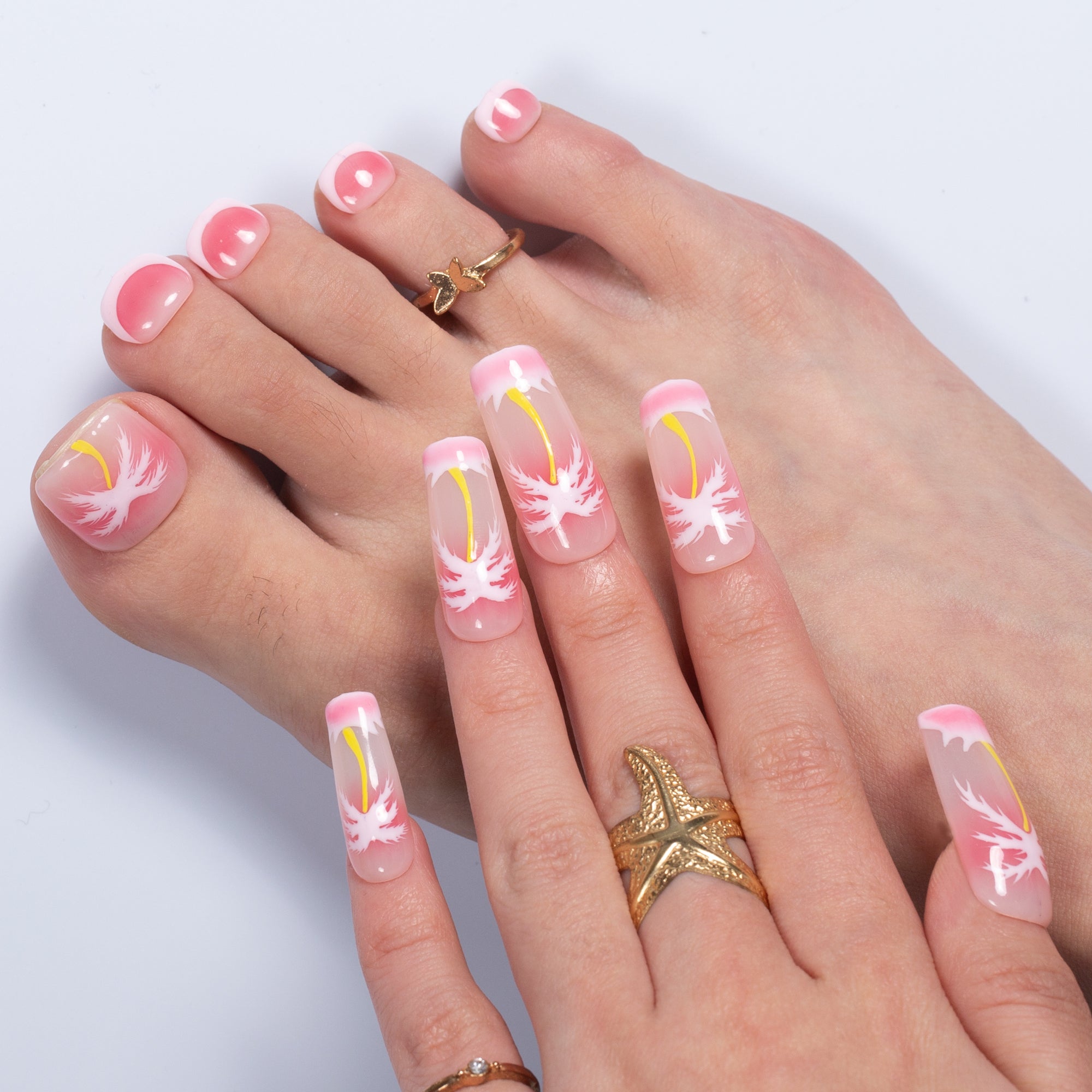 Bubble Pop Electric Combo Set Handmade Nails GLOW IN THE DARK H625+T625