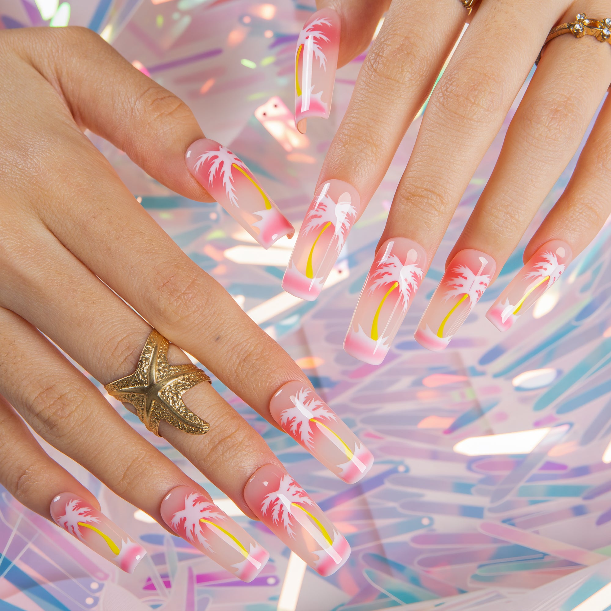 Bubble Pop Electric Handmade Nails GLOW IN THE DARK H625