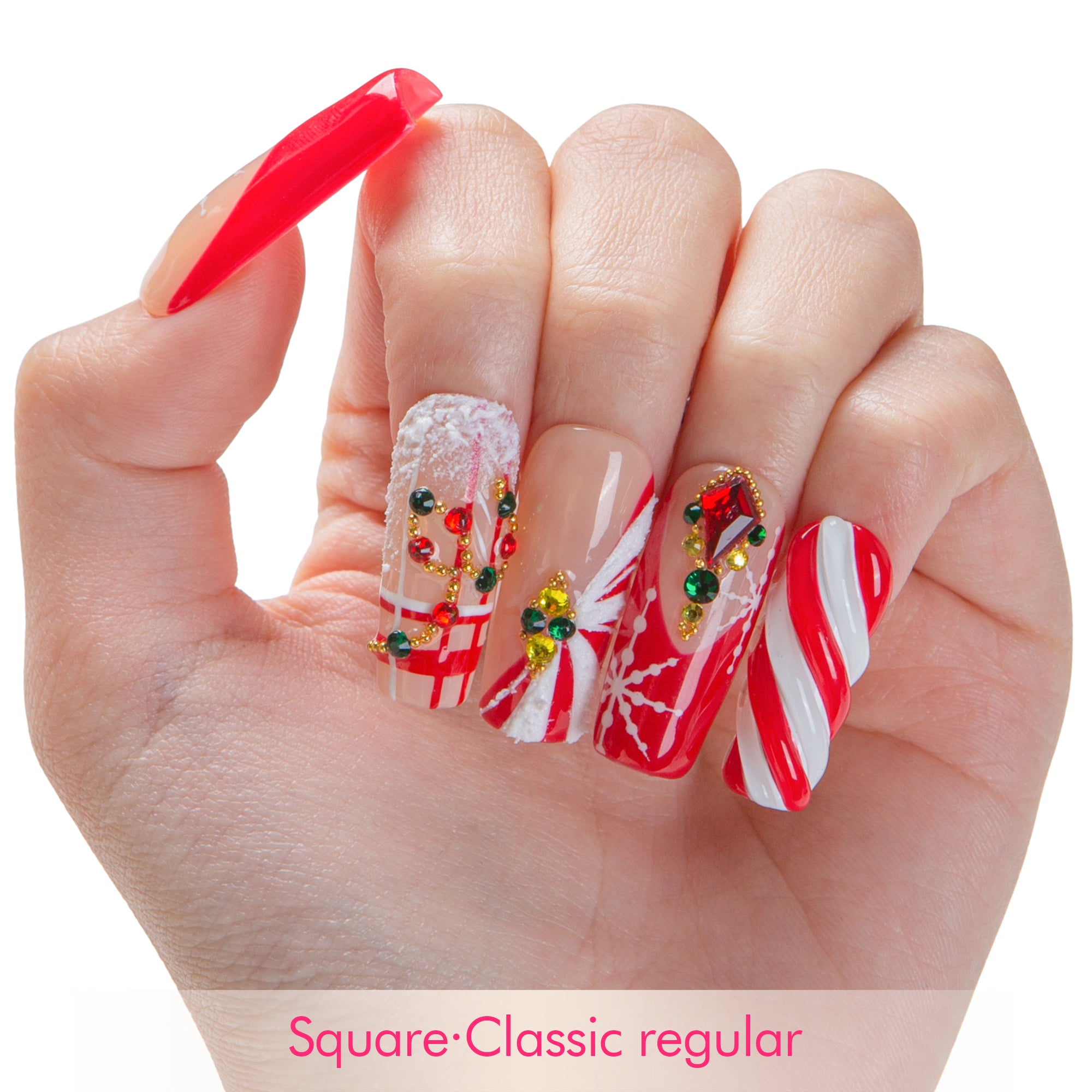 Candy Noel Handmade Nails H675