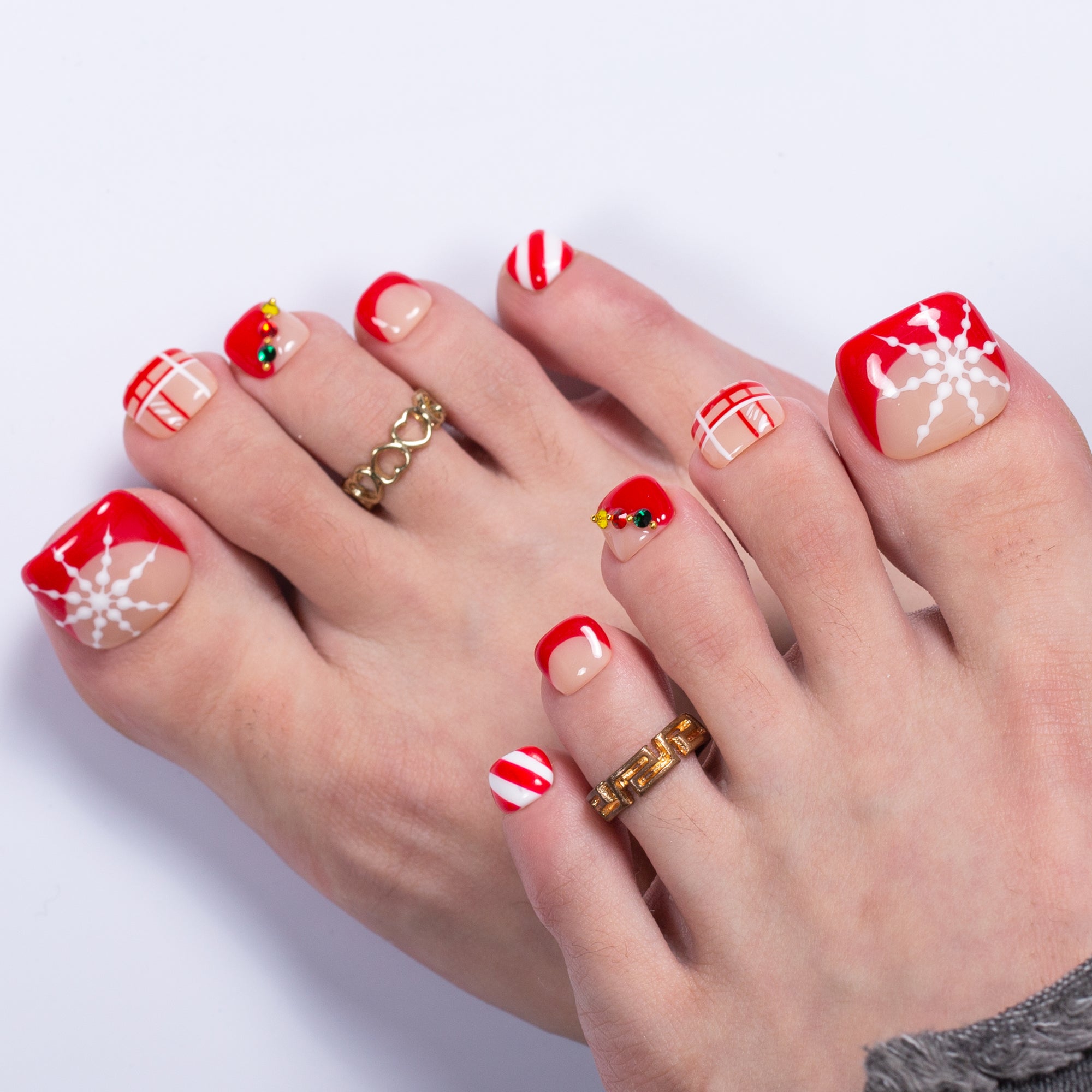 Candy Noel T675 Toe Nails - 20Pcs Free Size