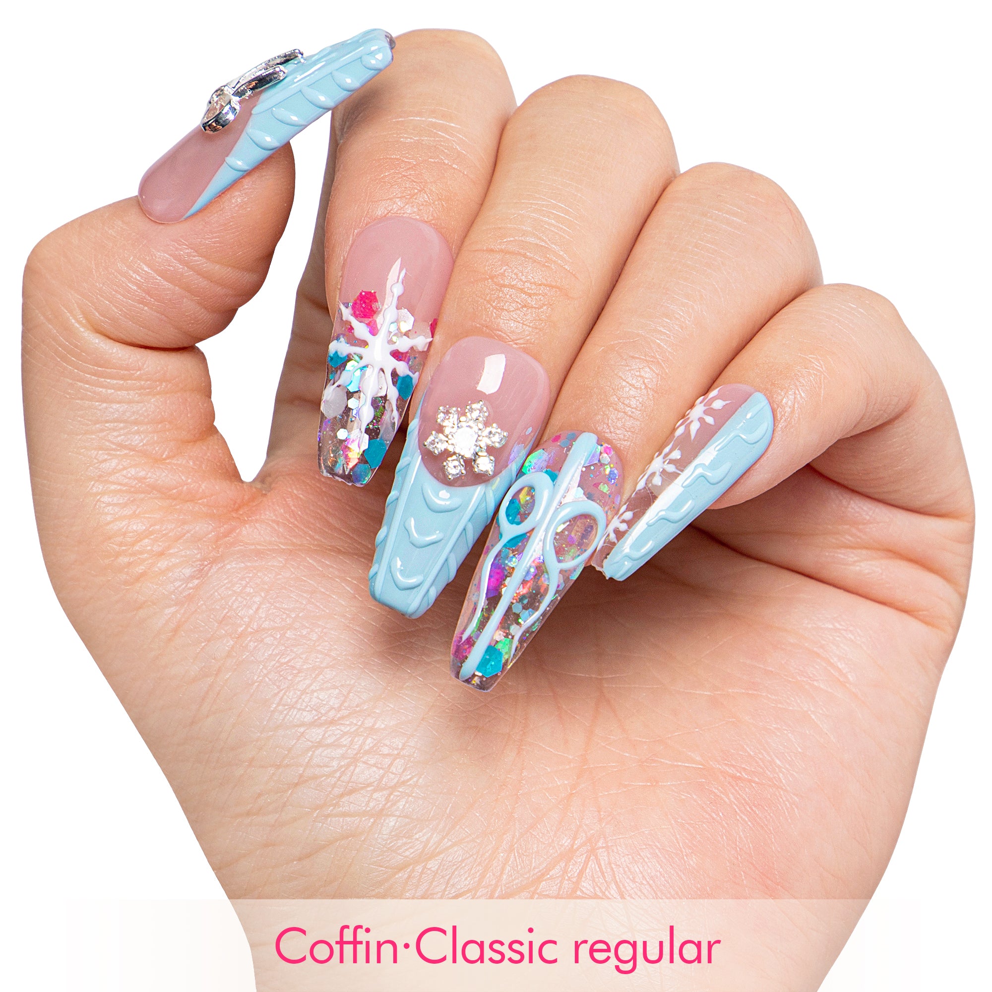 Winter Cozy Handmade Nails H677