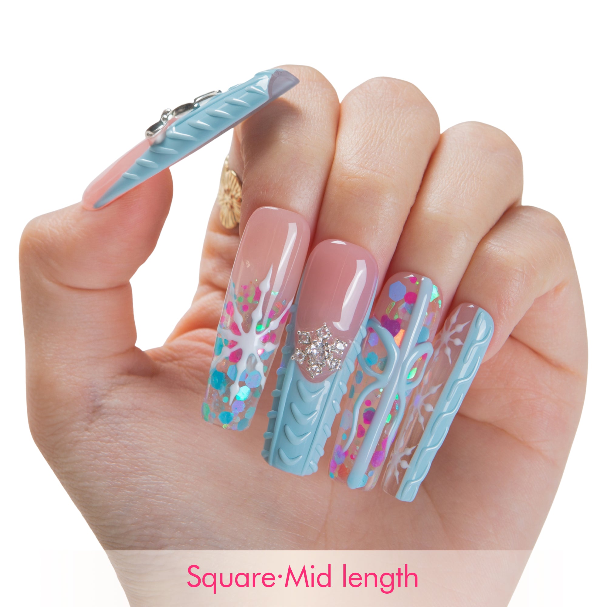 Winter Cozy Handmade Nails H677