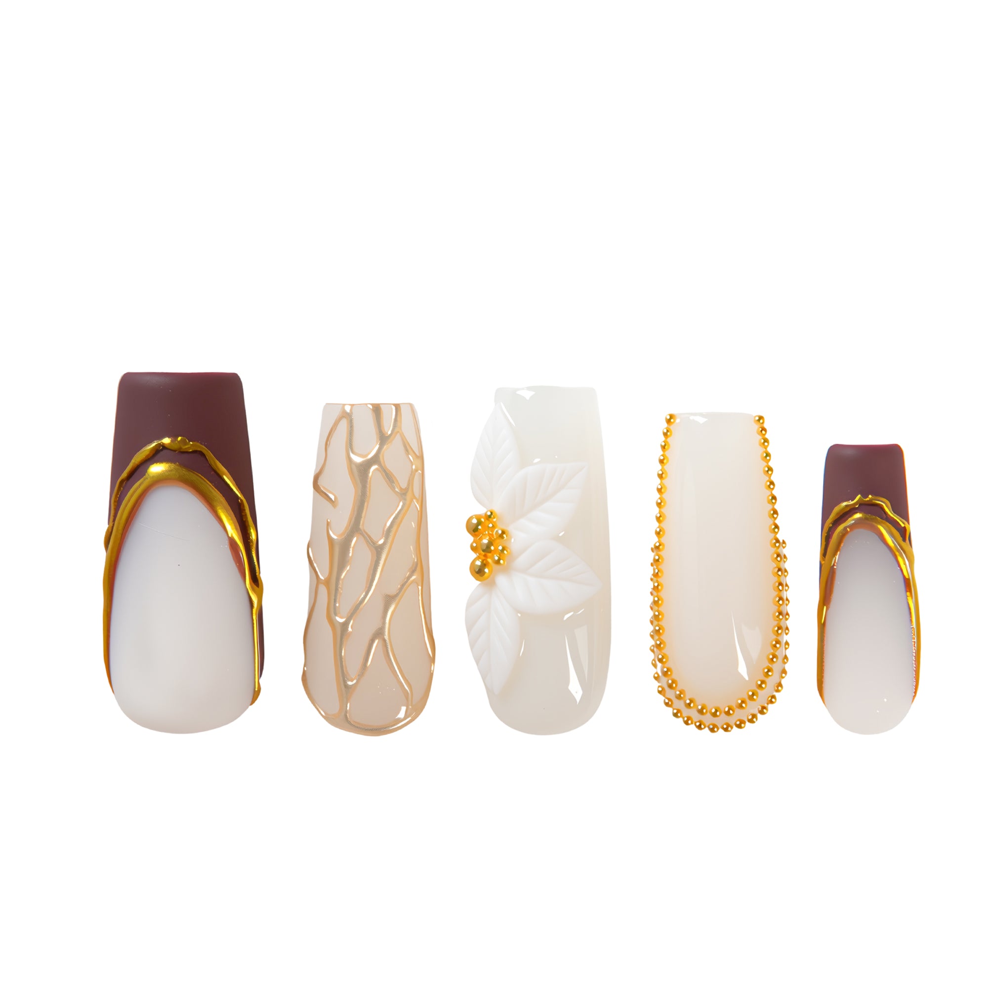 Luxe Mocha Handmade Nails H683