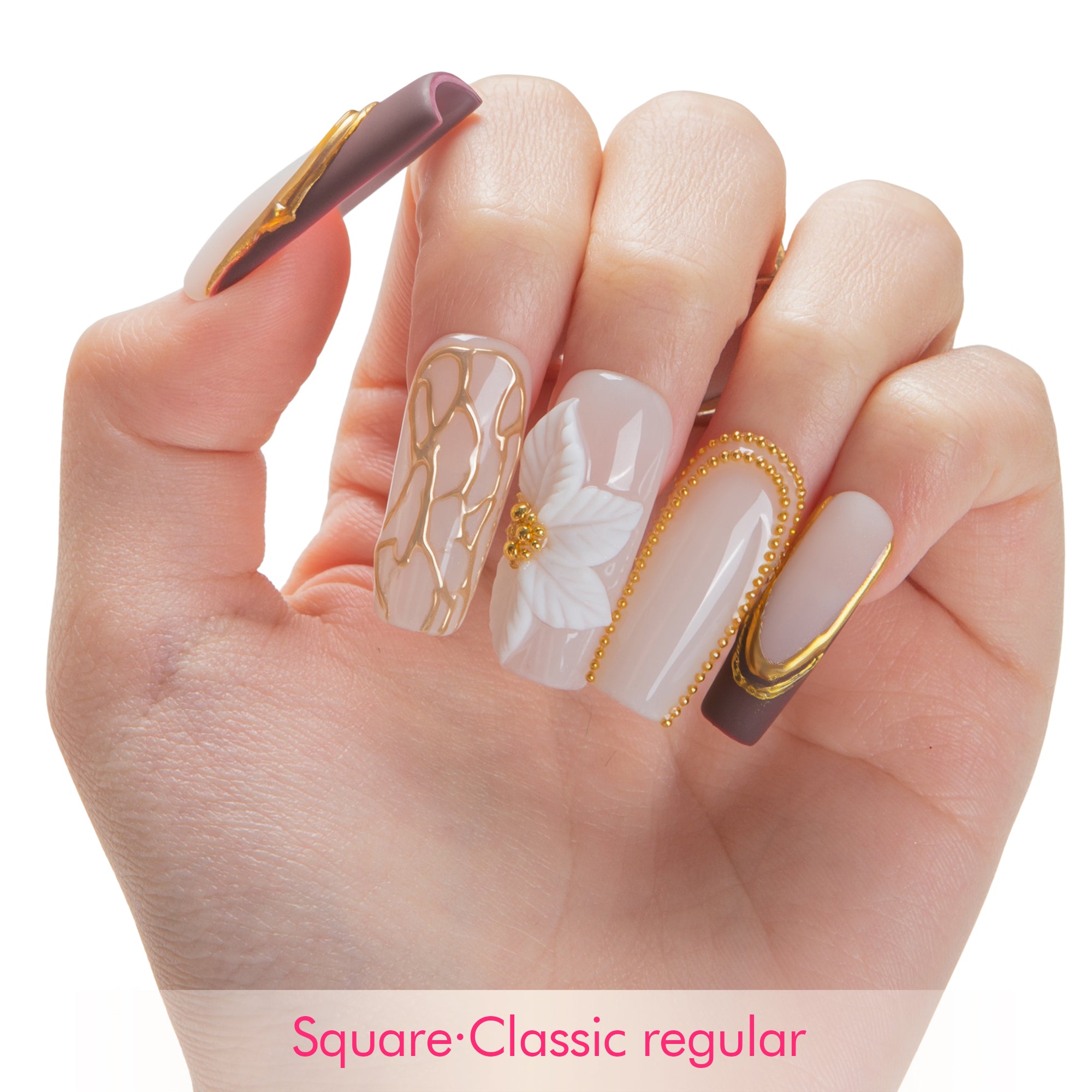 Luxe Mocha Handmade Nails H683