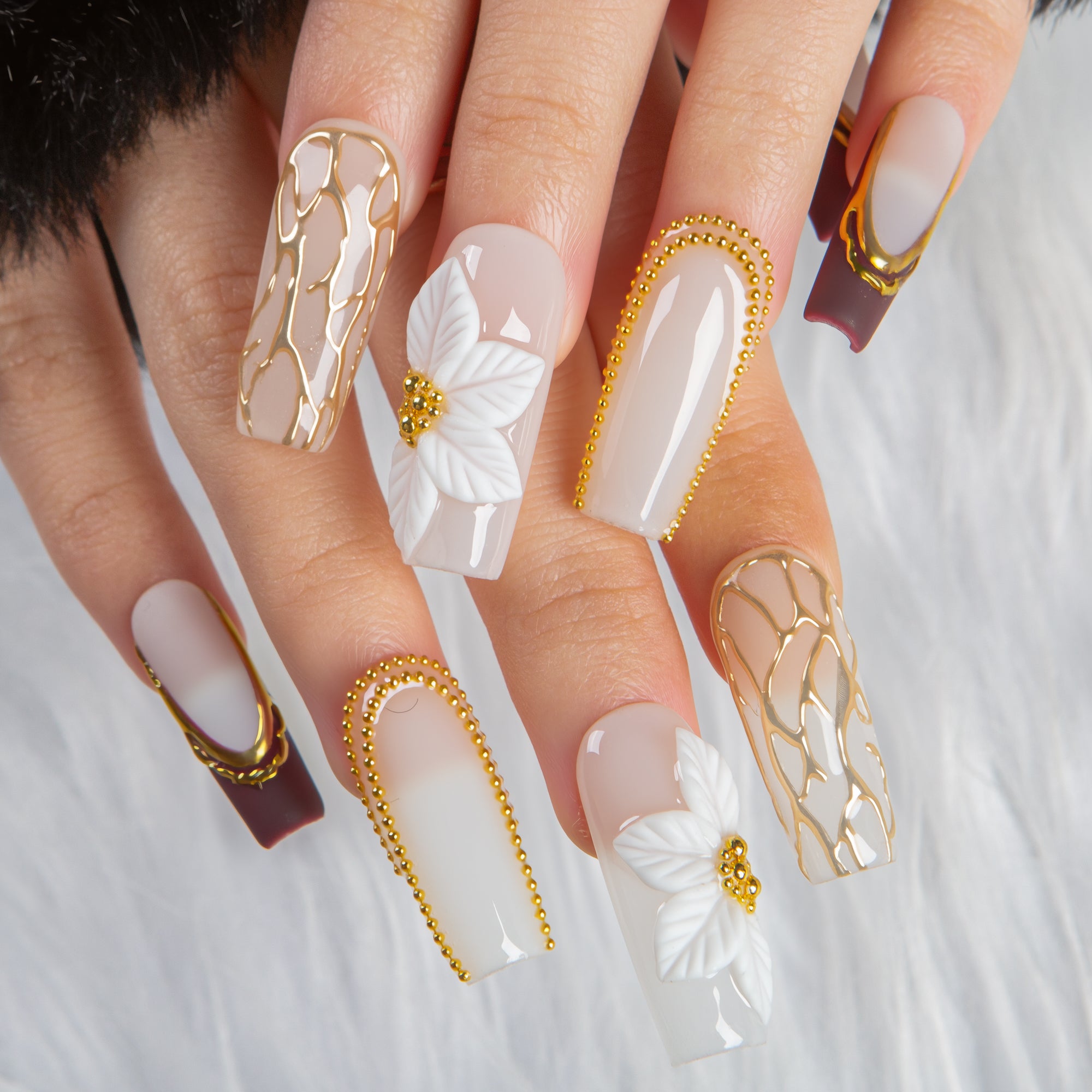 Luxe Mocha Handmade Nails H683