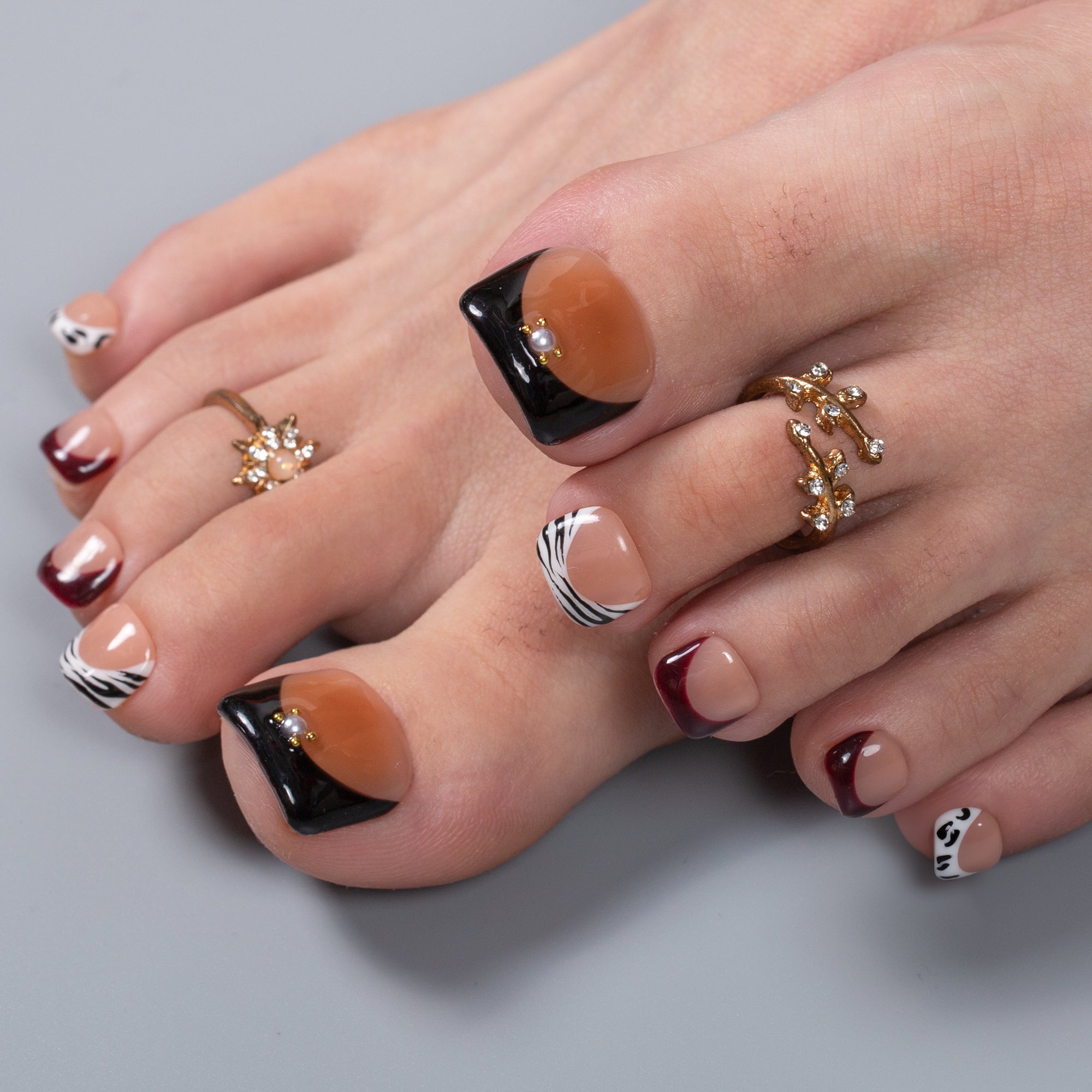 Rouge T684 Toe Nails - 20Pcs Free Size